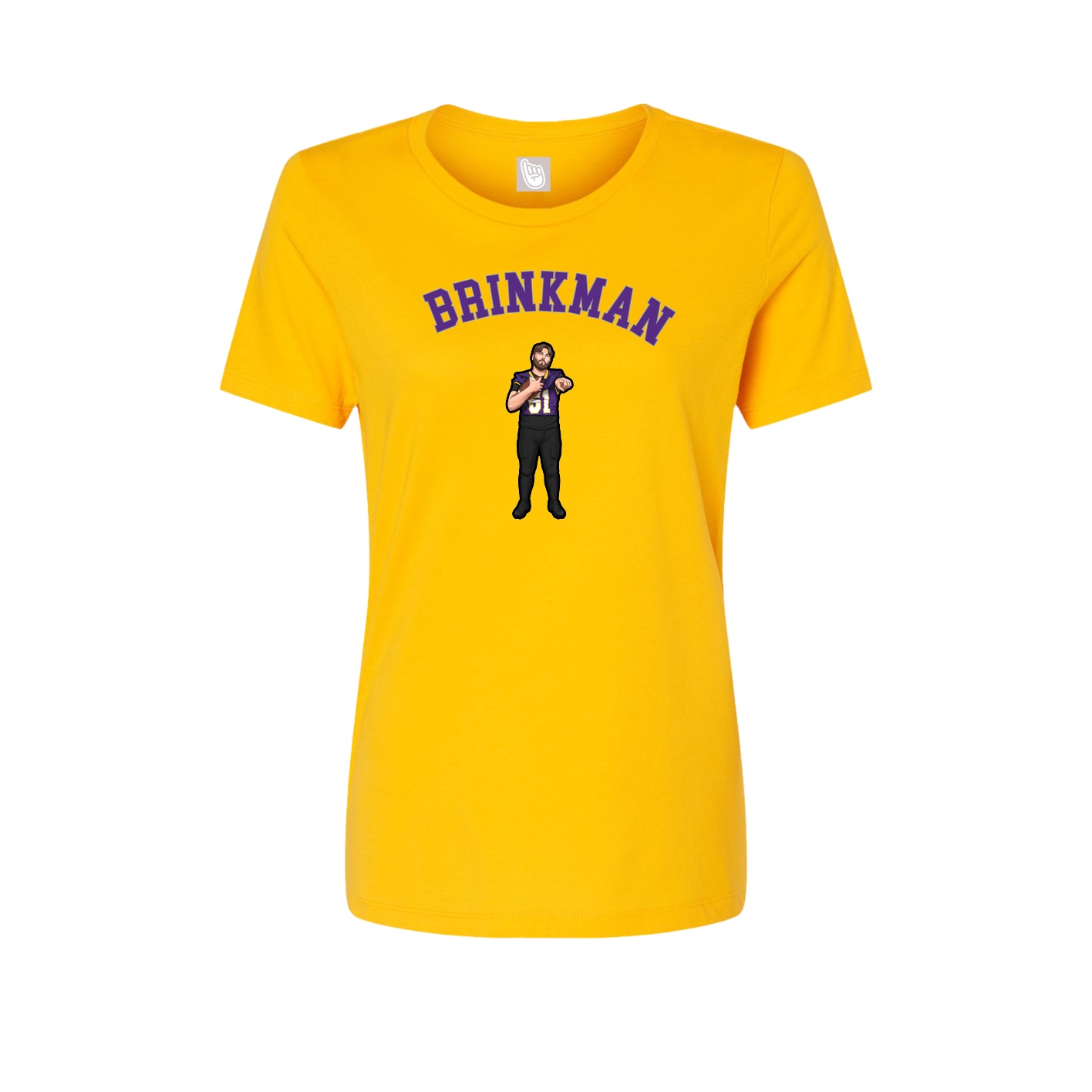 Fitted Women's Tee — Shirsey Arch in Gold