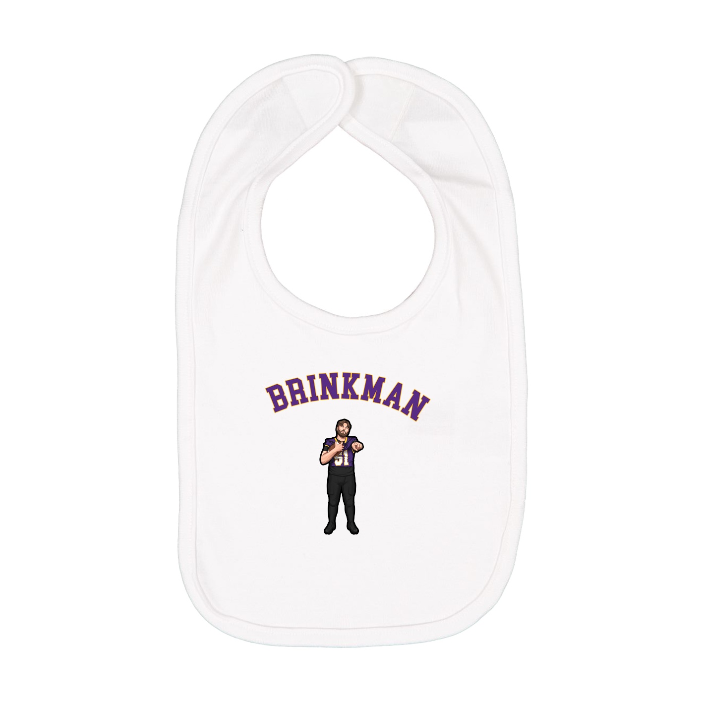Infant Bib — Shirsey Arch in White