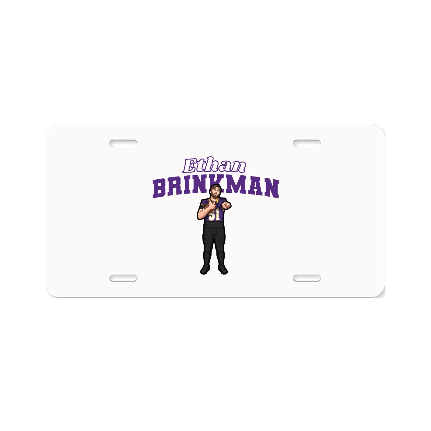 License Plate — Name Arch in Classic