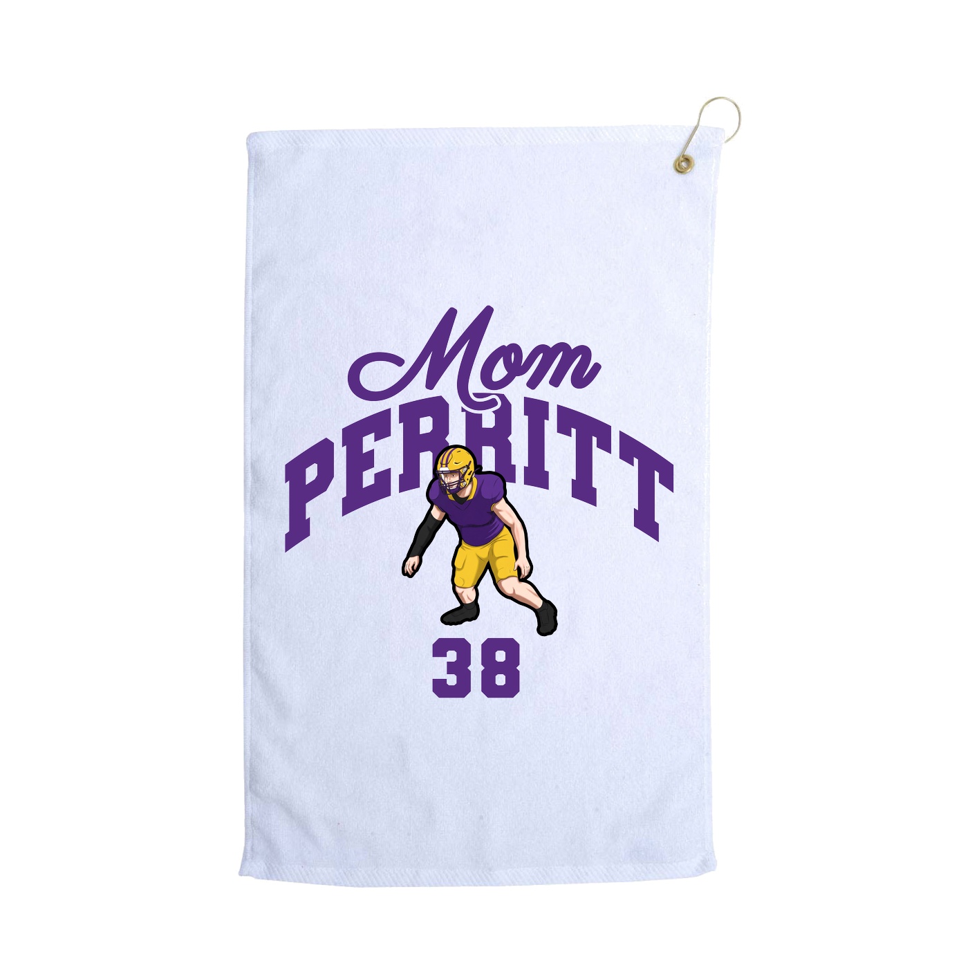 Golf Towel — Mothers Day Arch in White