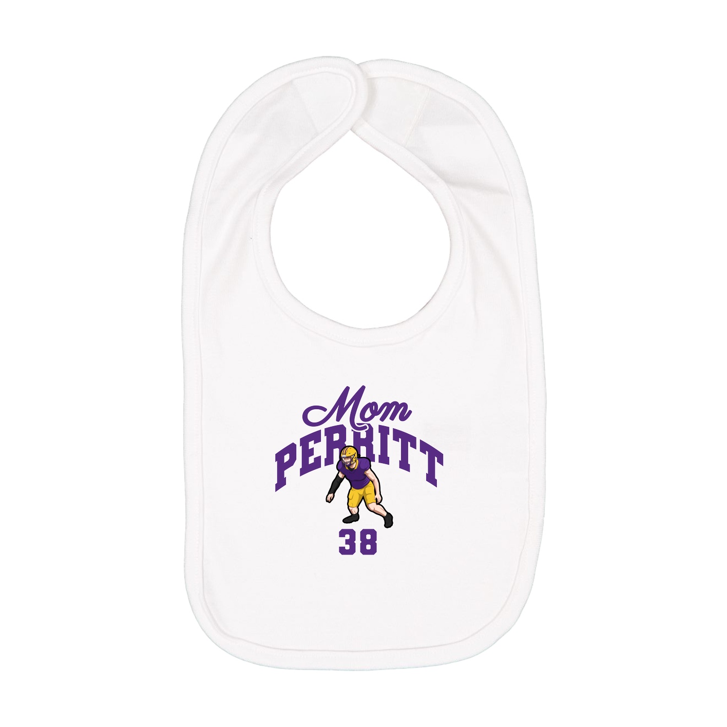 Infant Bib — Mothers Day Arch in White