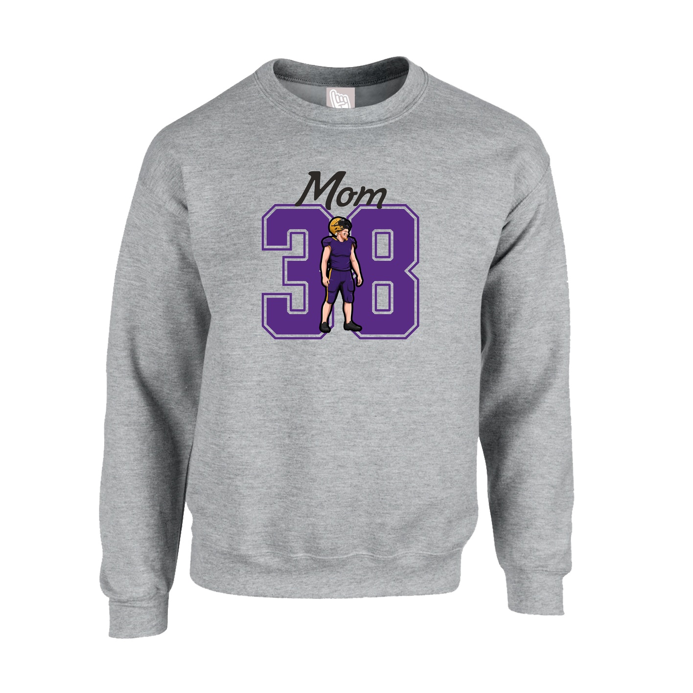 Fleece Crew — Mothers Day Shirsey in Grey