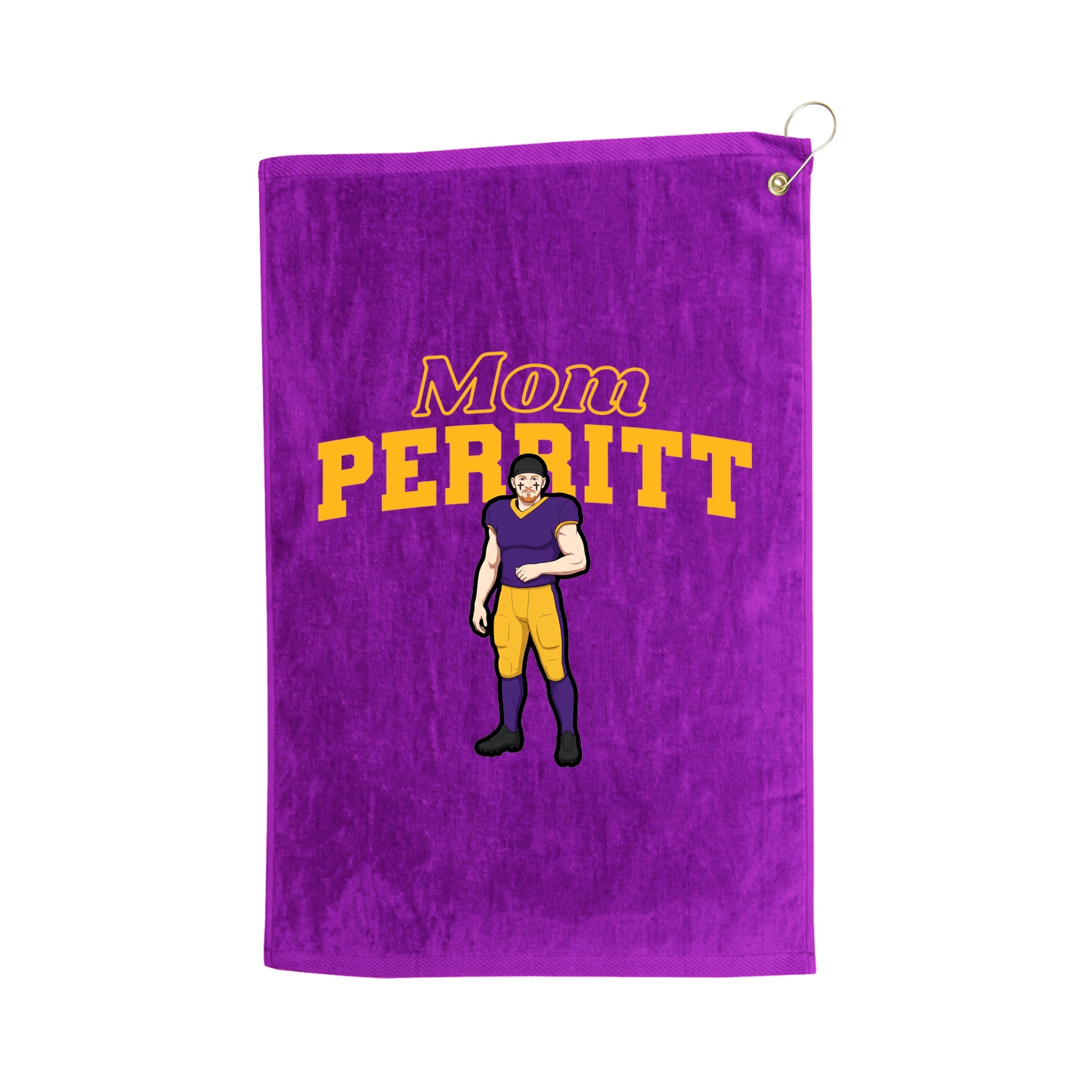 Golf Towel — Mothers Day Block in Purple