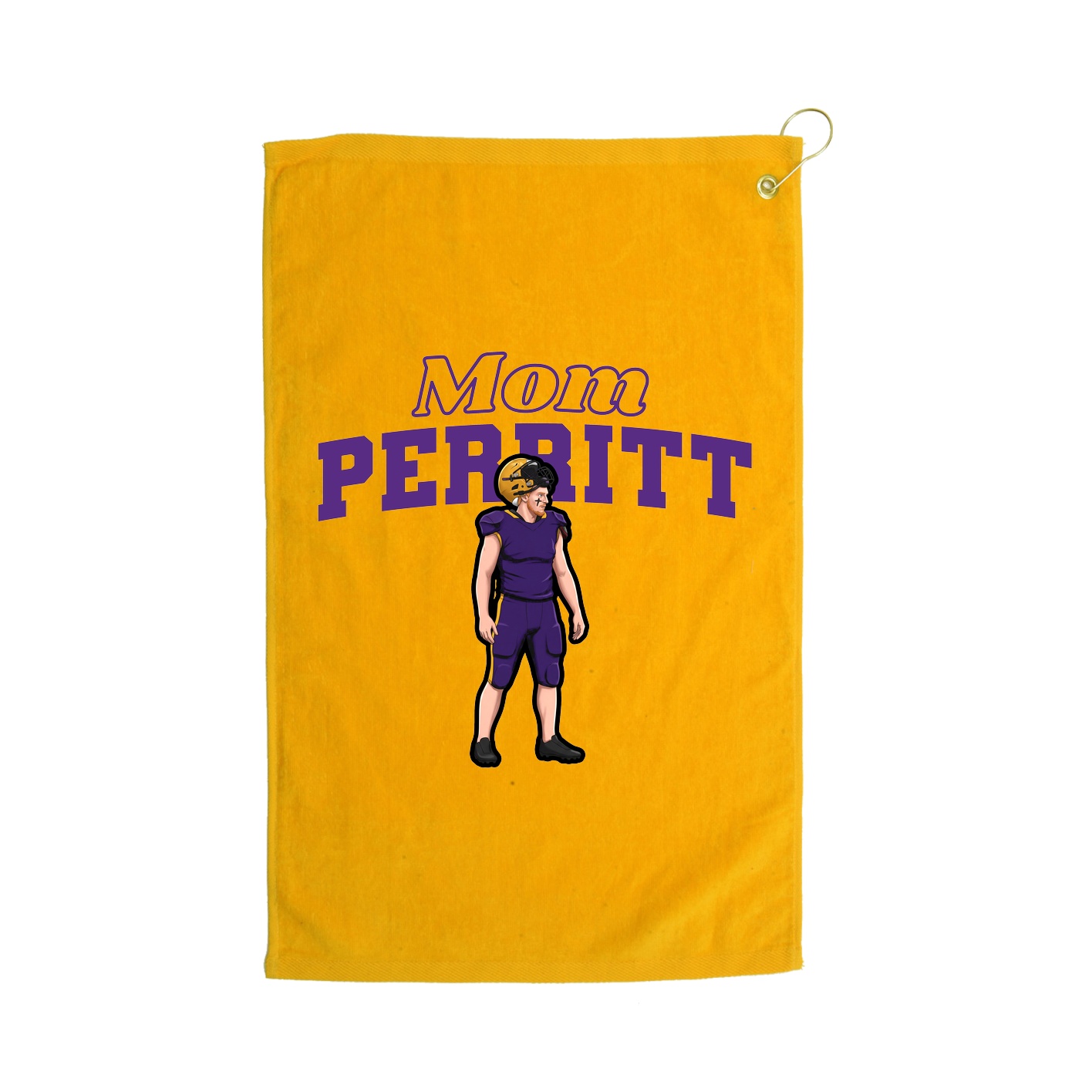 Golf Towel — Mothers Day Block in Gold