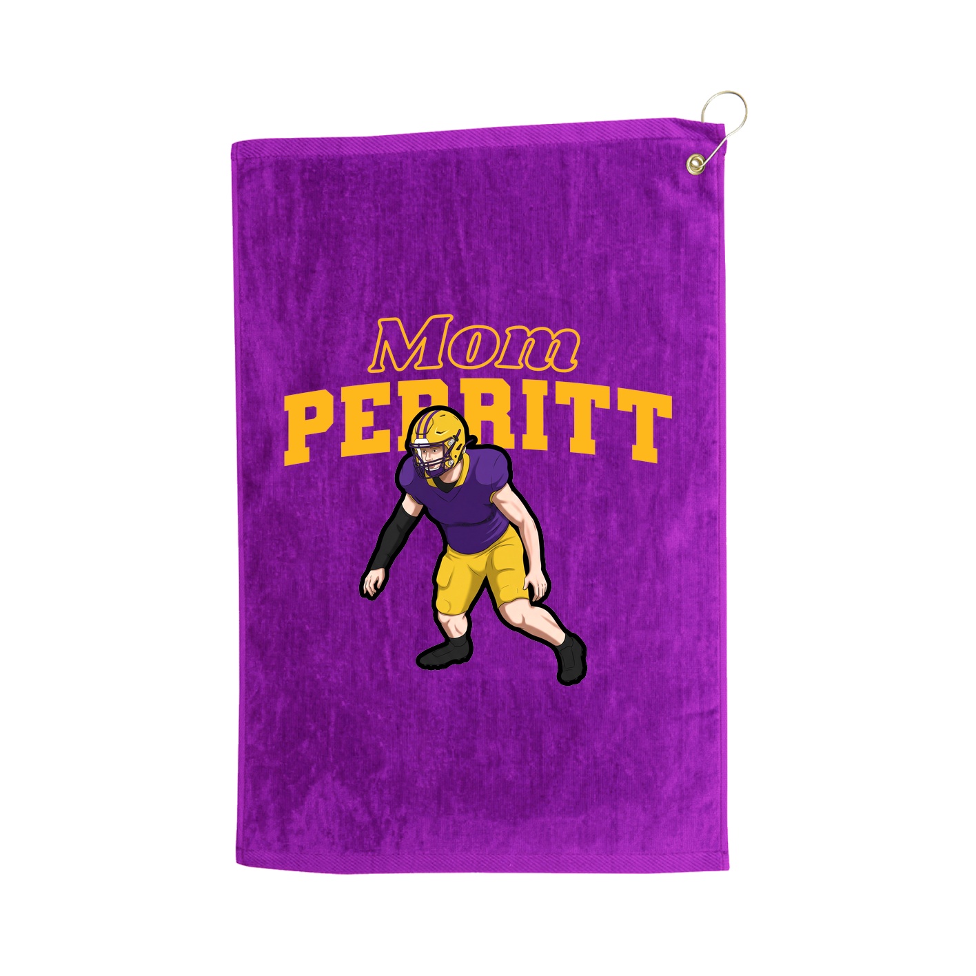 Golf Towel — Mothers Day Block in Purple