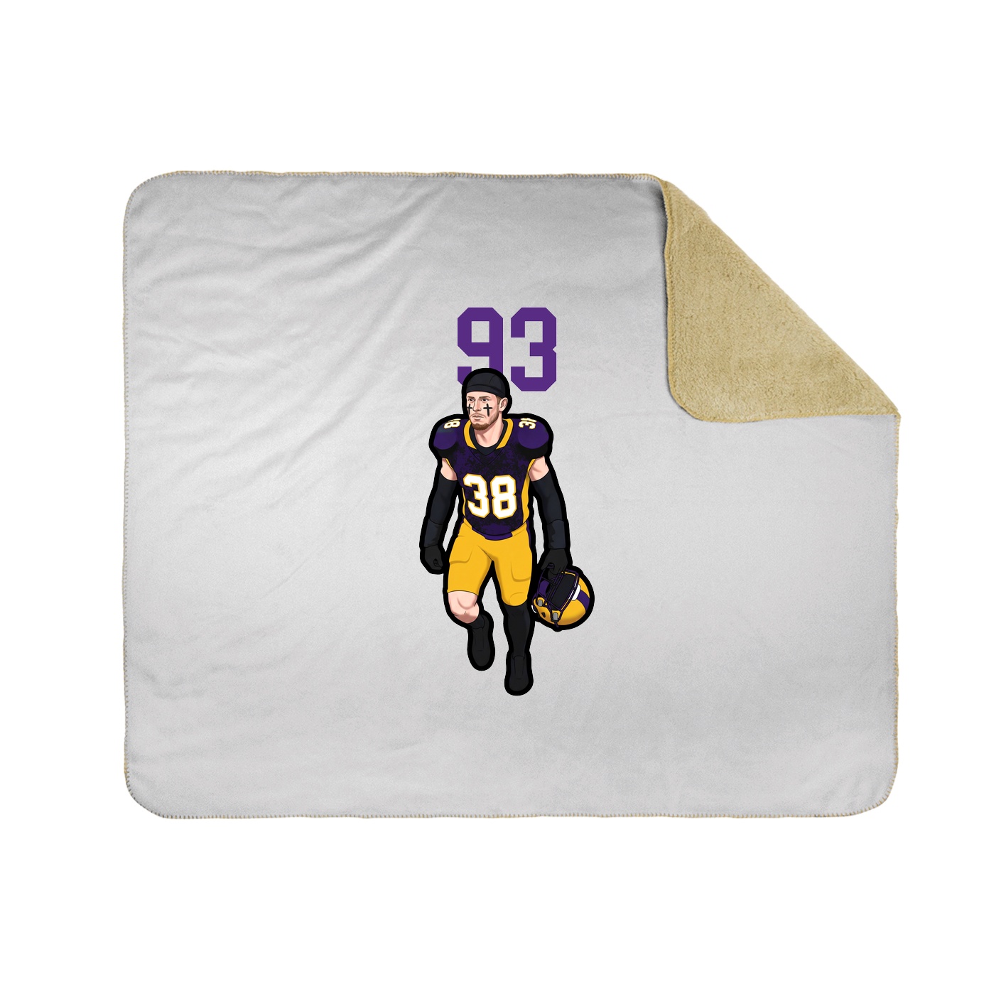Throw Blanket — Number Top in White