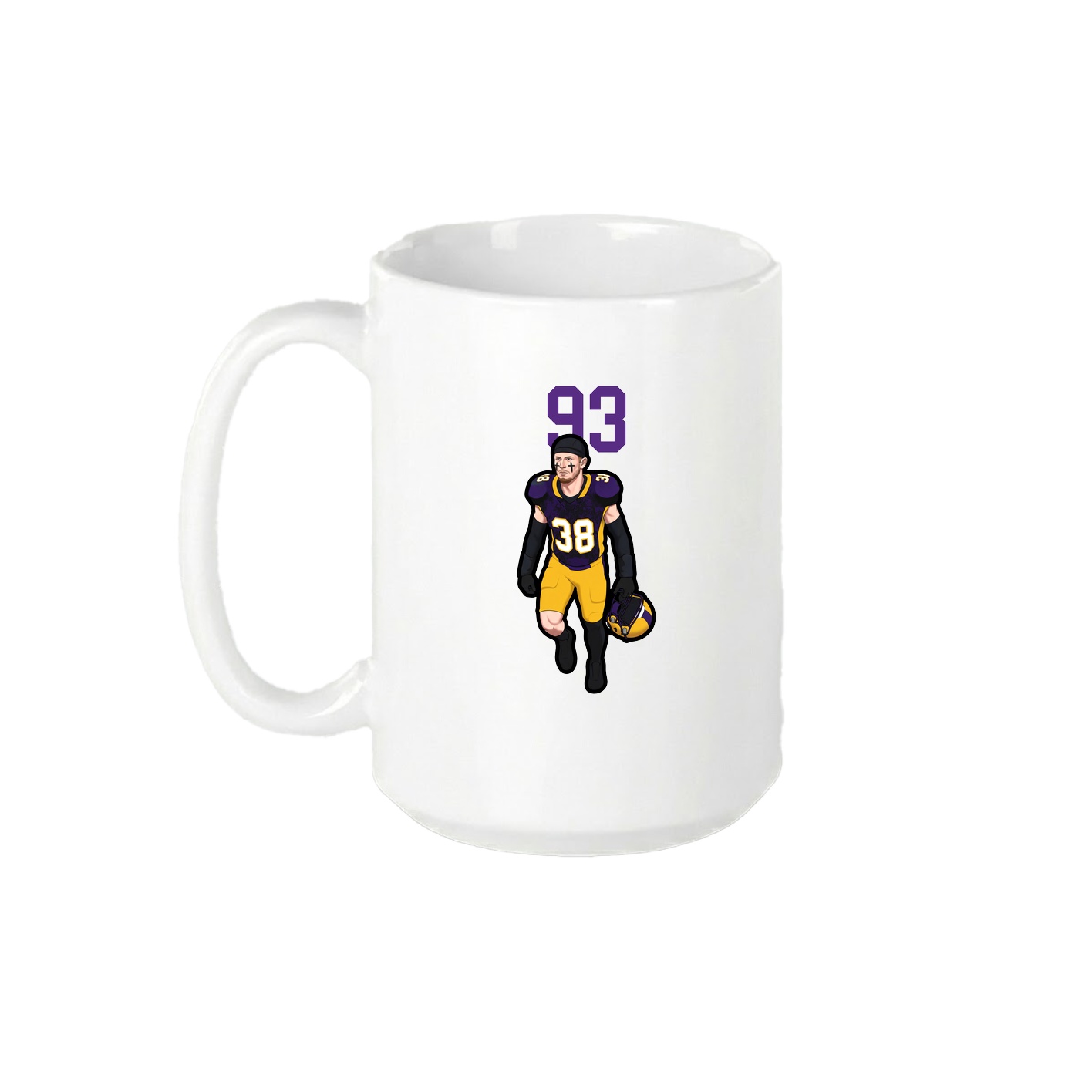 15oz Coffee Mug — Number Top in White
