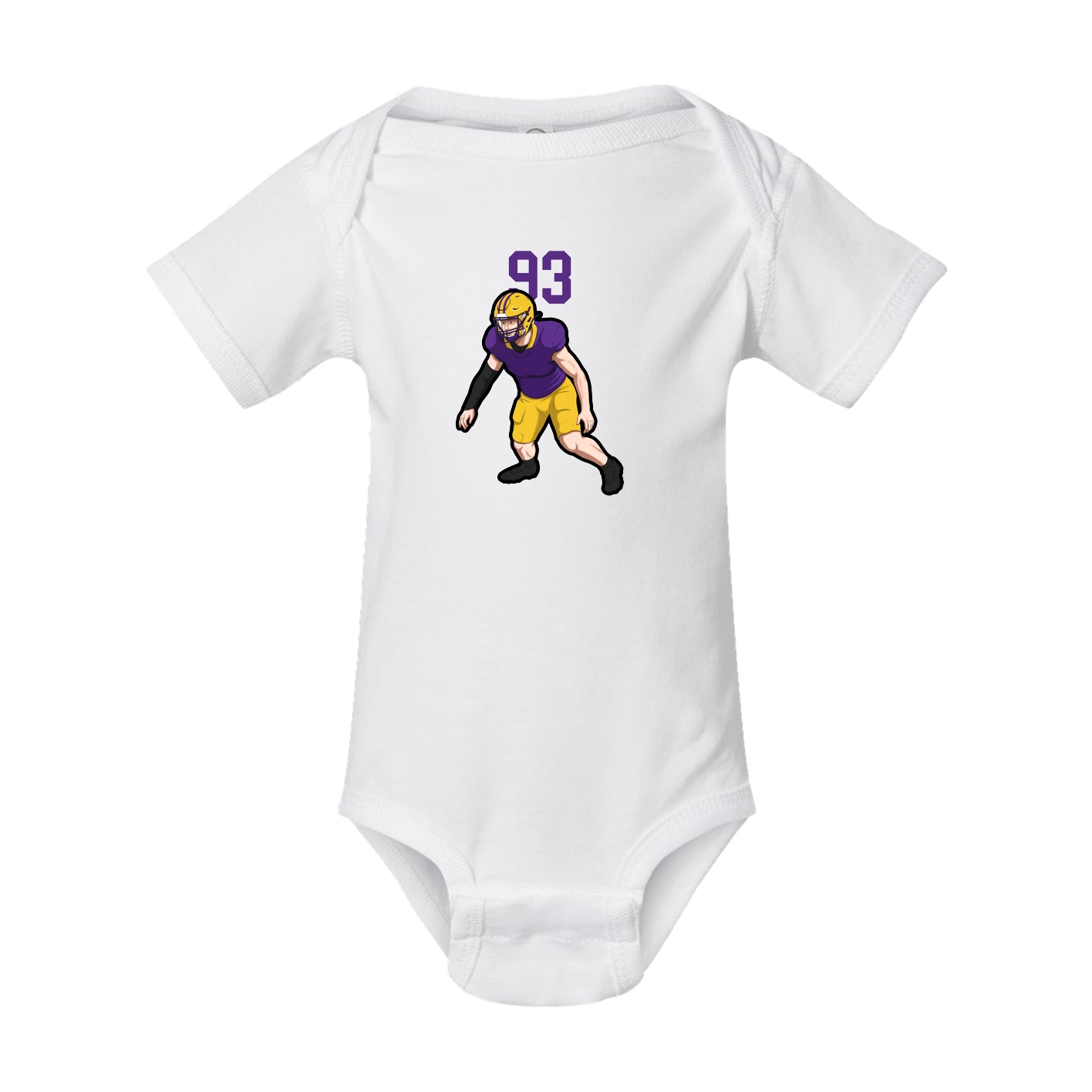 Baby Onesie — Number Top in White