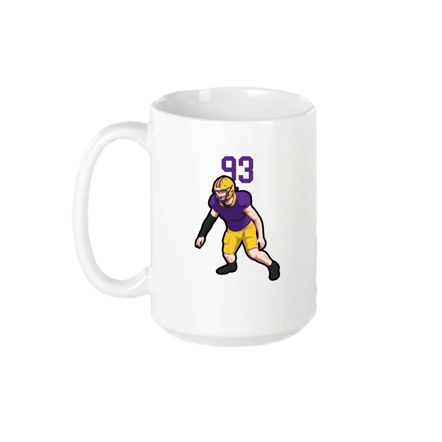 15oz Coffee Mug — Number Top in White