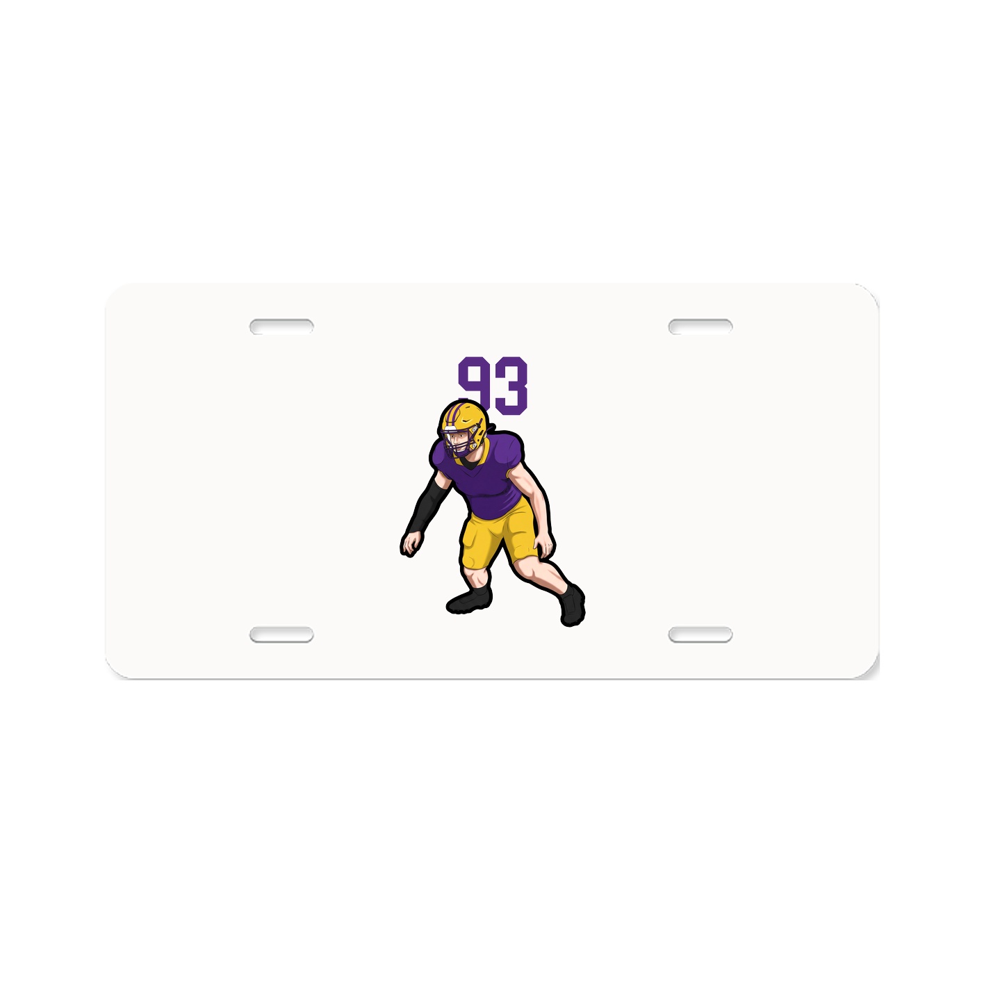 License Plate — Number Top in Classic