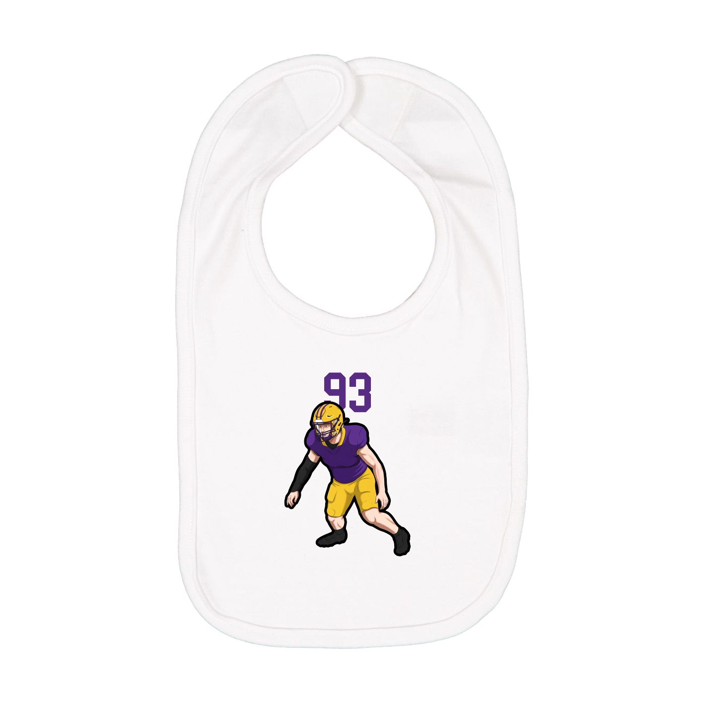 Infant Bib — Number Top in White