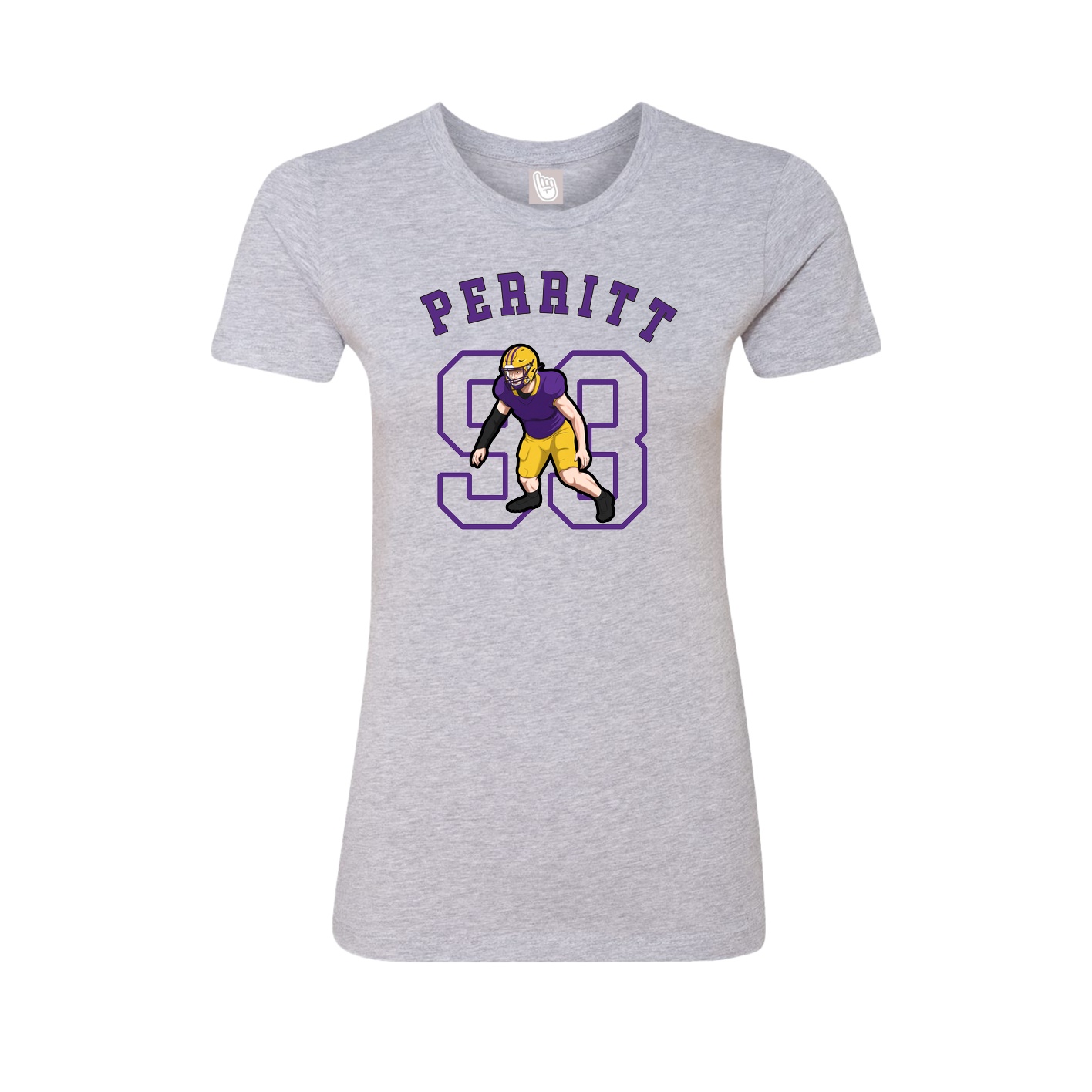 Fitted Women's Tee — Shirsey Arch in Grey