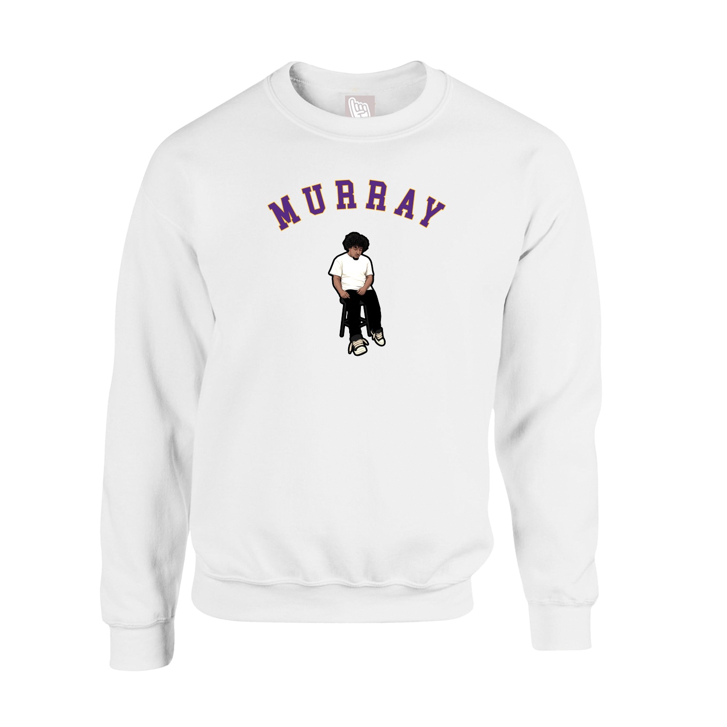 Fleece Crew — Shirsey Arch in White