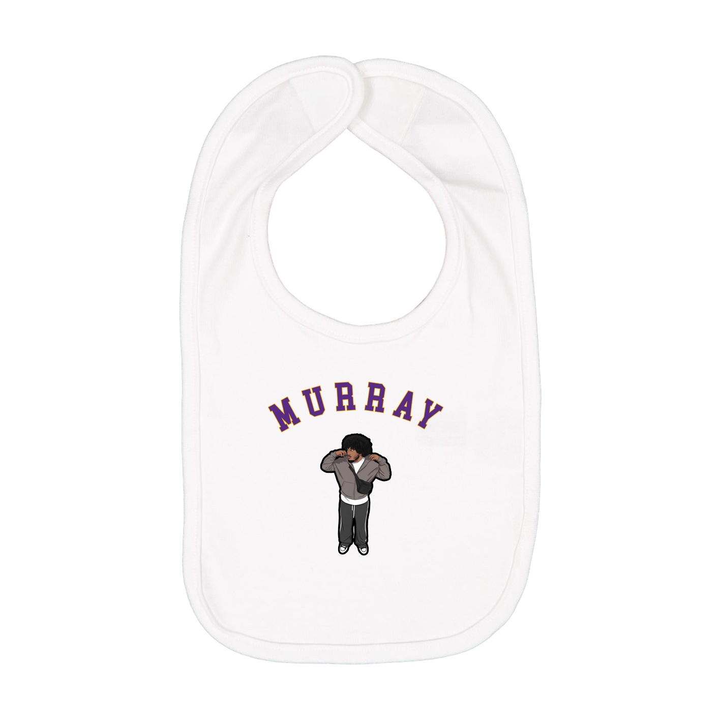 Infant Bib — Shirsey Arch in White