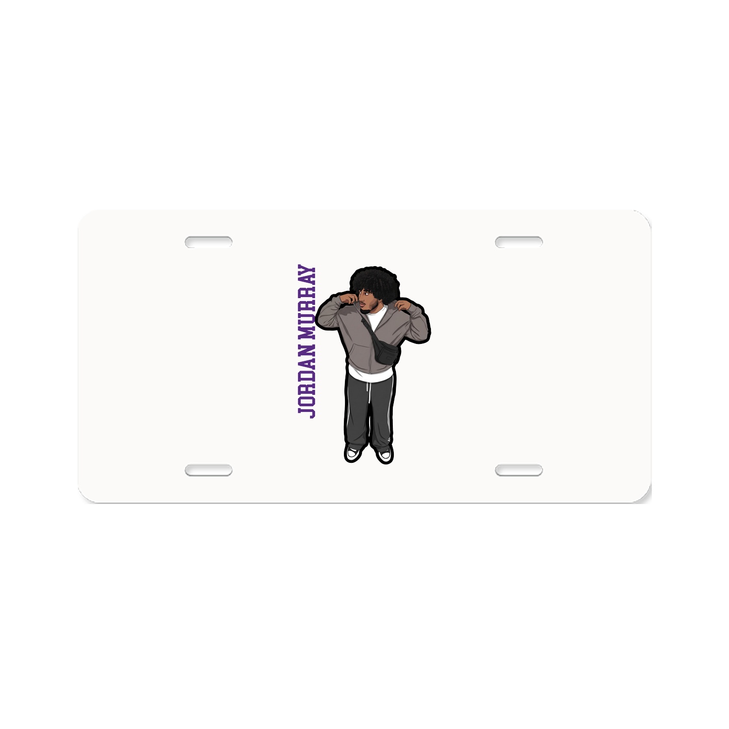 License Plate — Name Vertical in Classic