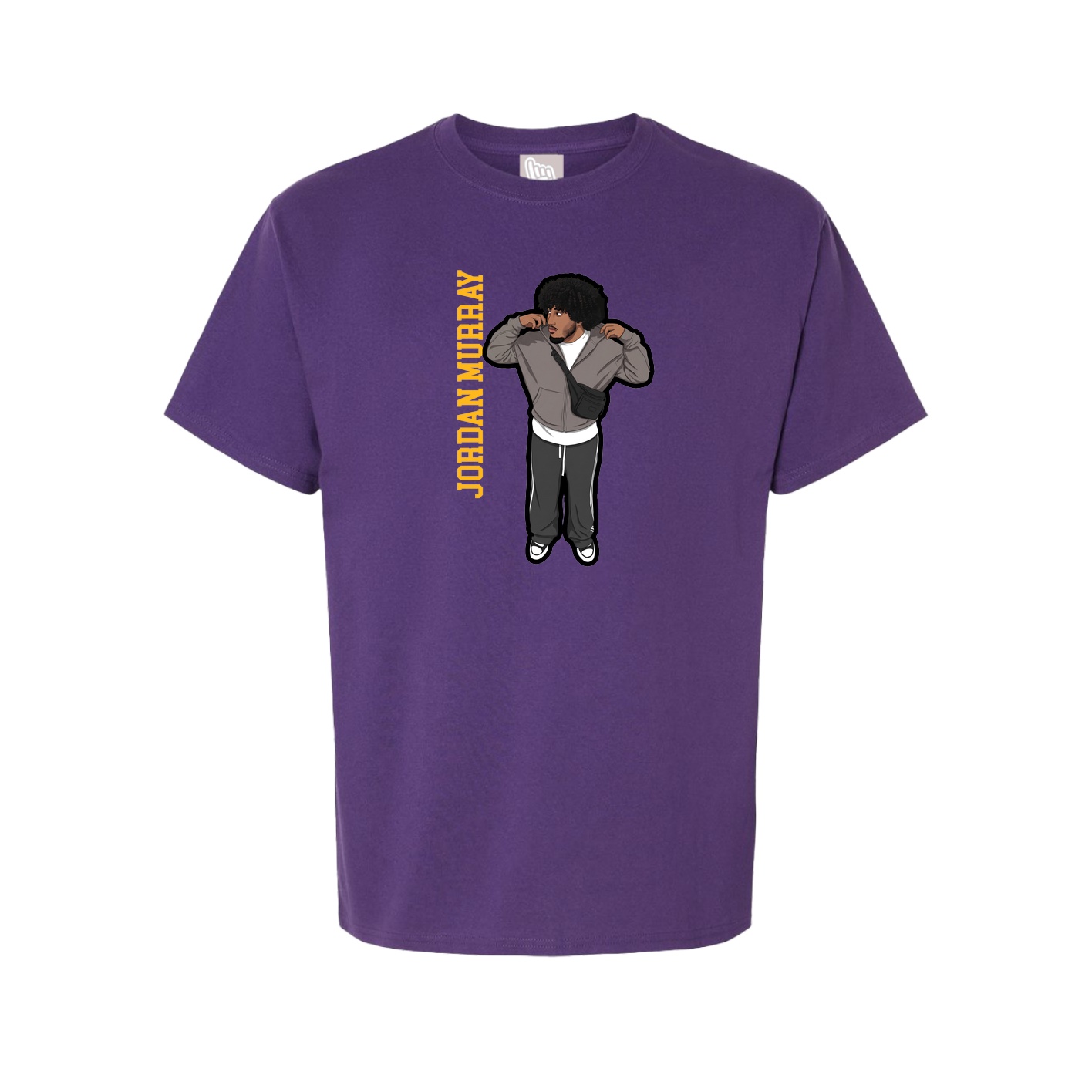 Tee — Name Vertical in Purple
