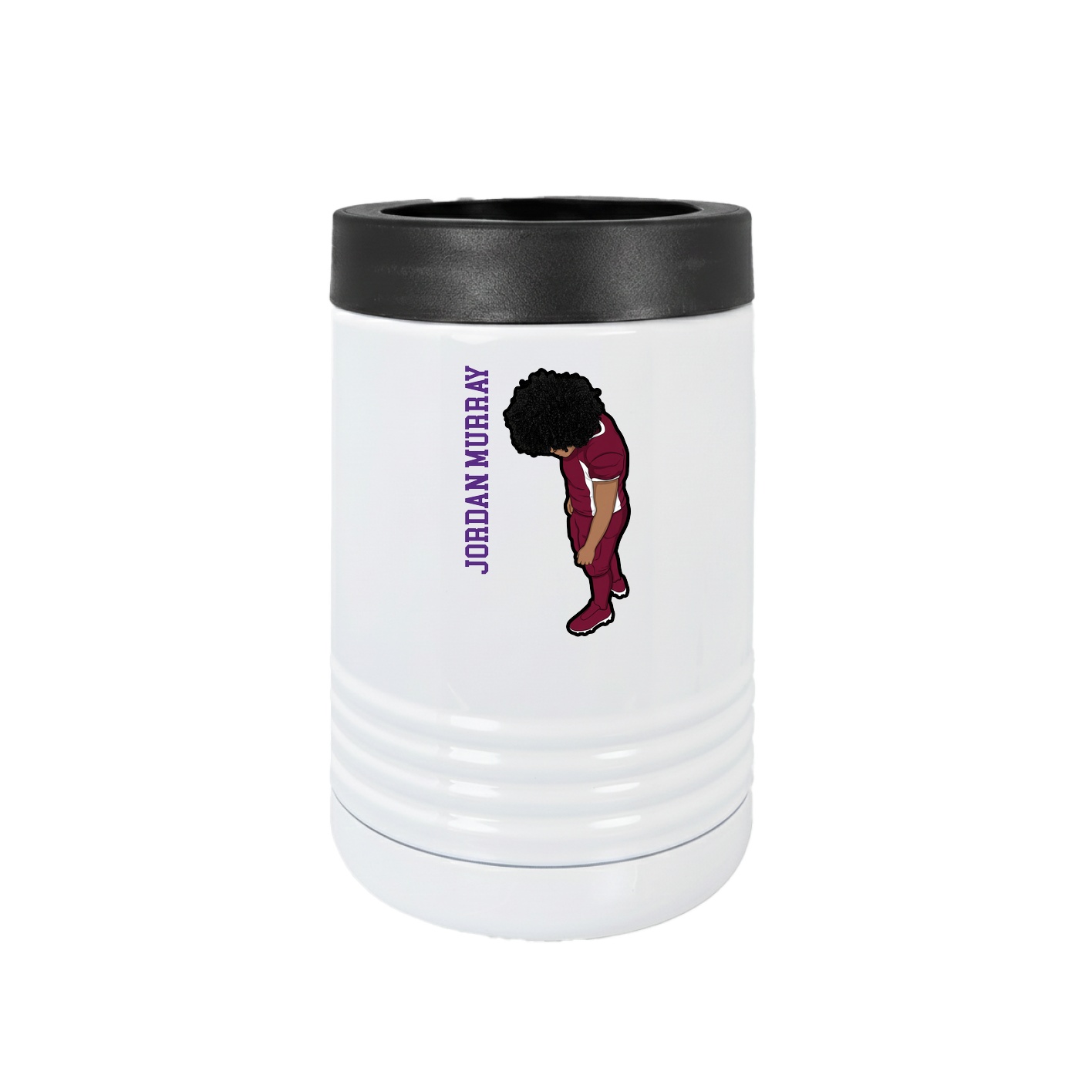 Beverage Holder — Name Vertical in White