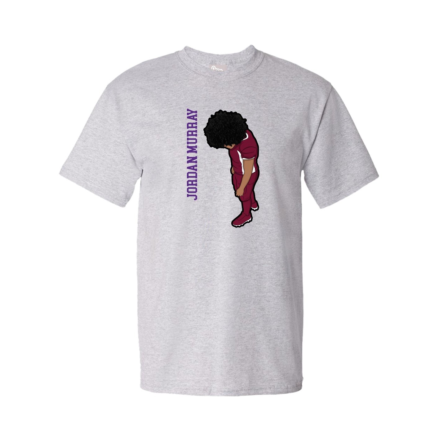 Tee — Name Vertical in Grey