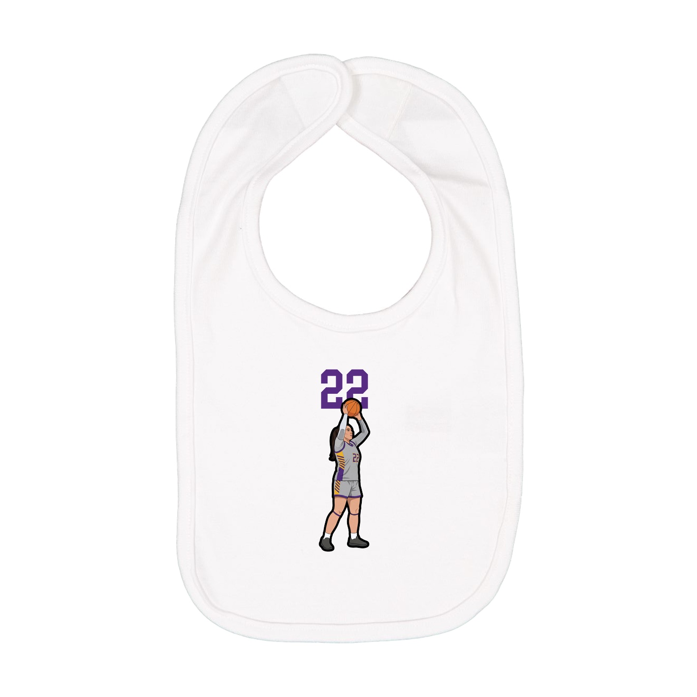 Infant Bib — Number Top in White