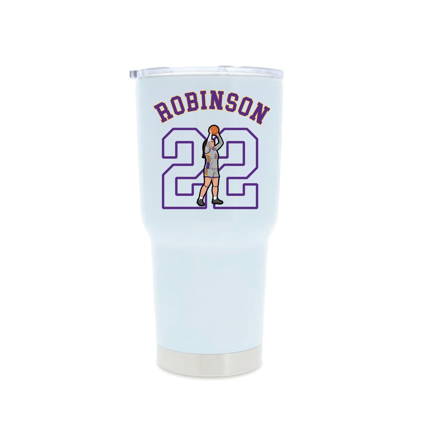 30oz Stainless Steel Tumbler — Shirsey Arch in White