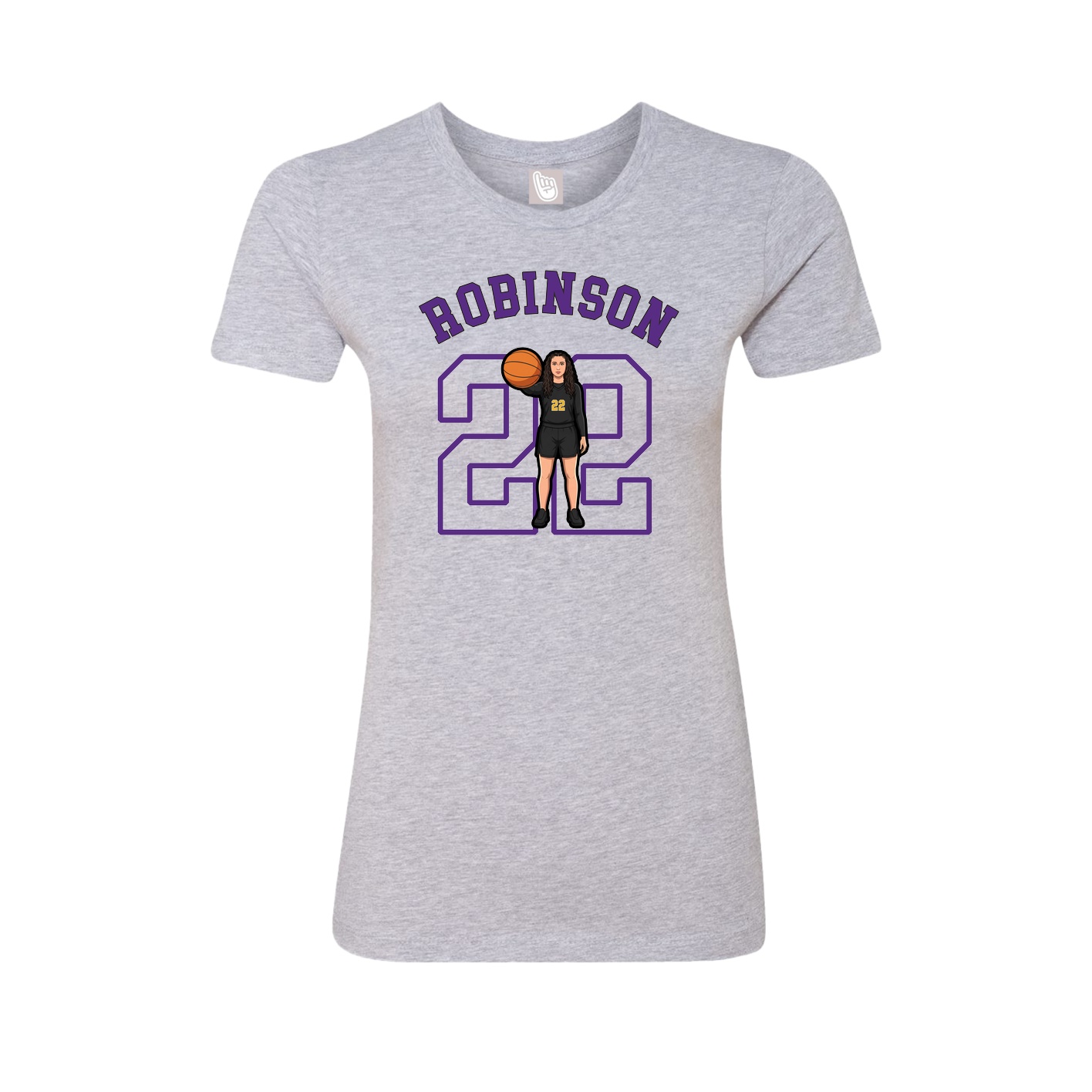 Fitted Women's Tee — Shirsey Arch in Grey
