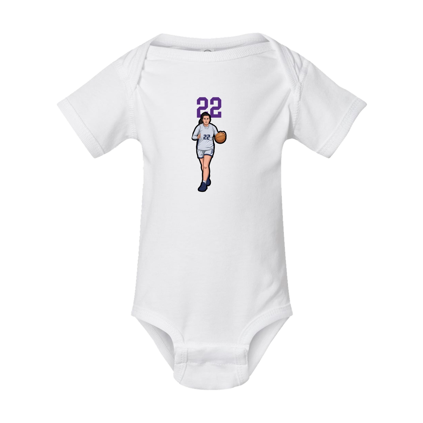 Baby Onesie — Number Top in White