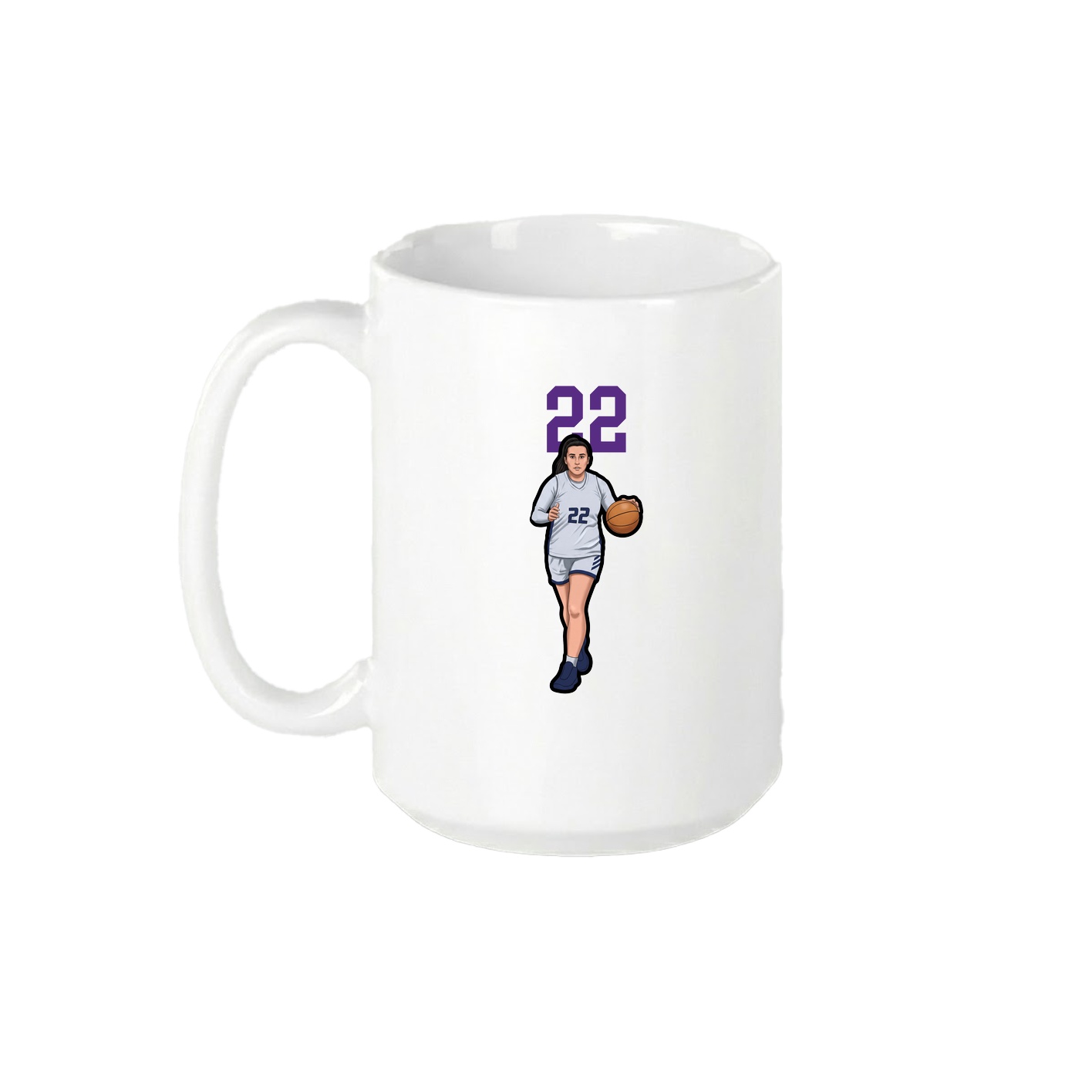 15oz Coffee Mug — Number Top in White