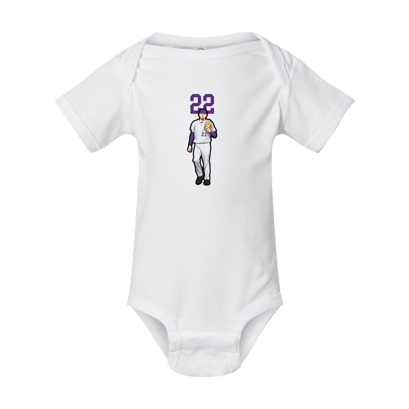 Baby Onesie — Number Top in White