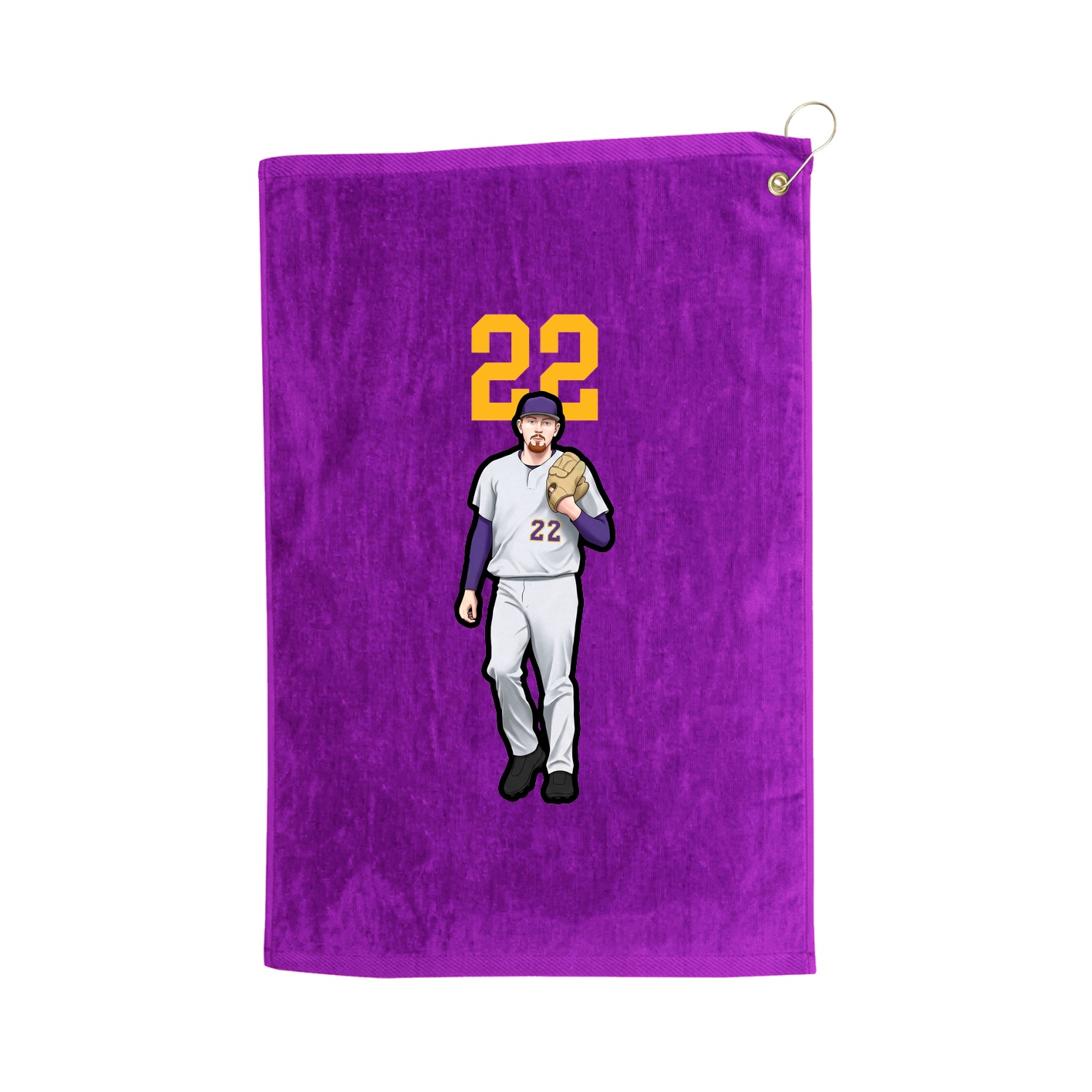 Golf Towel — Number Top in Purple