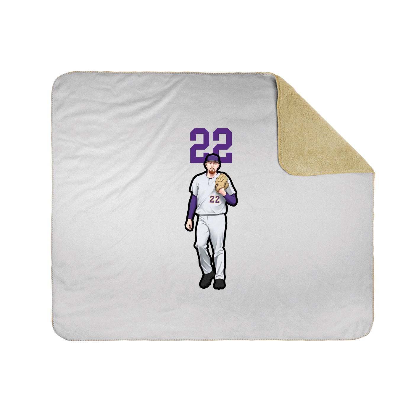 Throw Blanket — Number Top in White