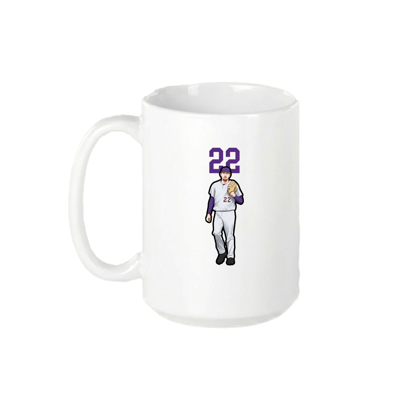 15oz Coffee Mug — Number Top in White