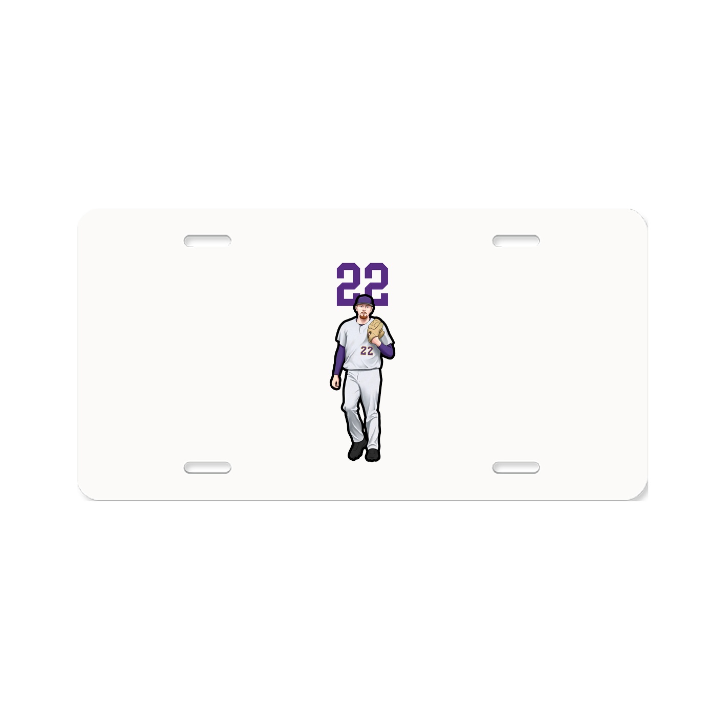 License Plate — Number Top in Classic