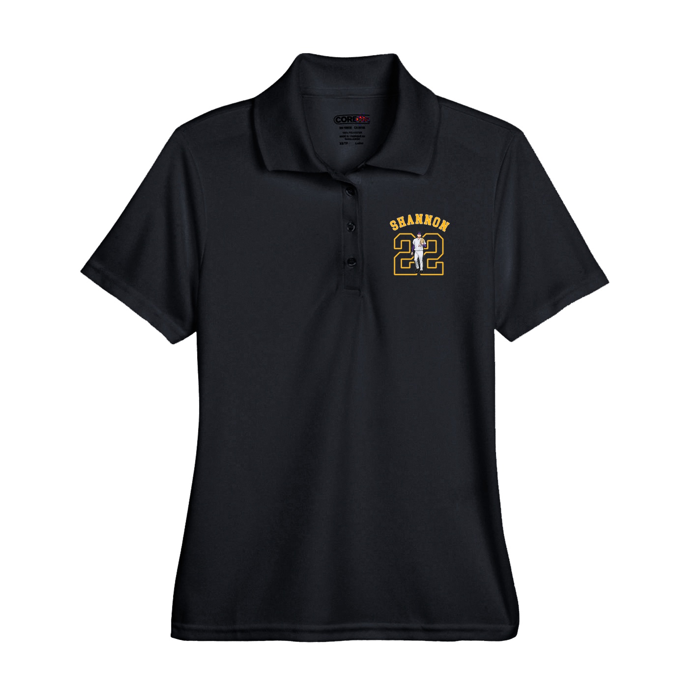 Performance Polo — Shirsey Arch in Black