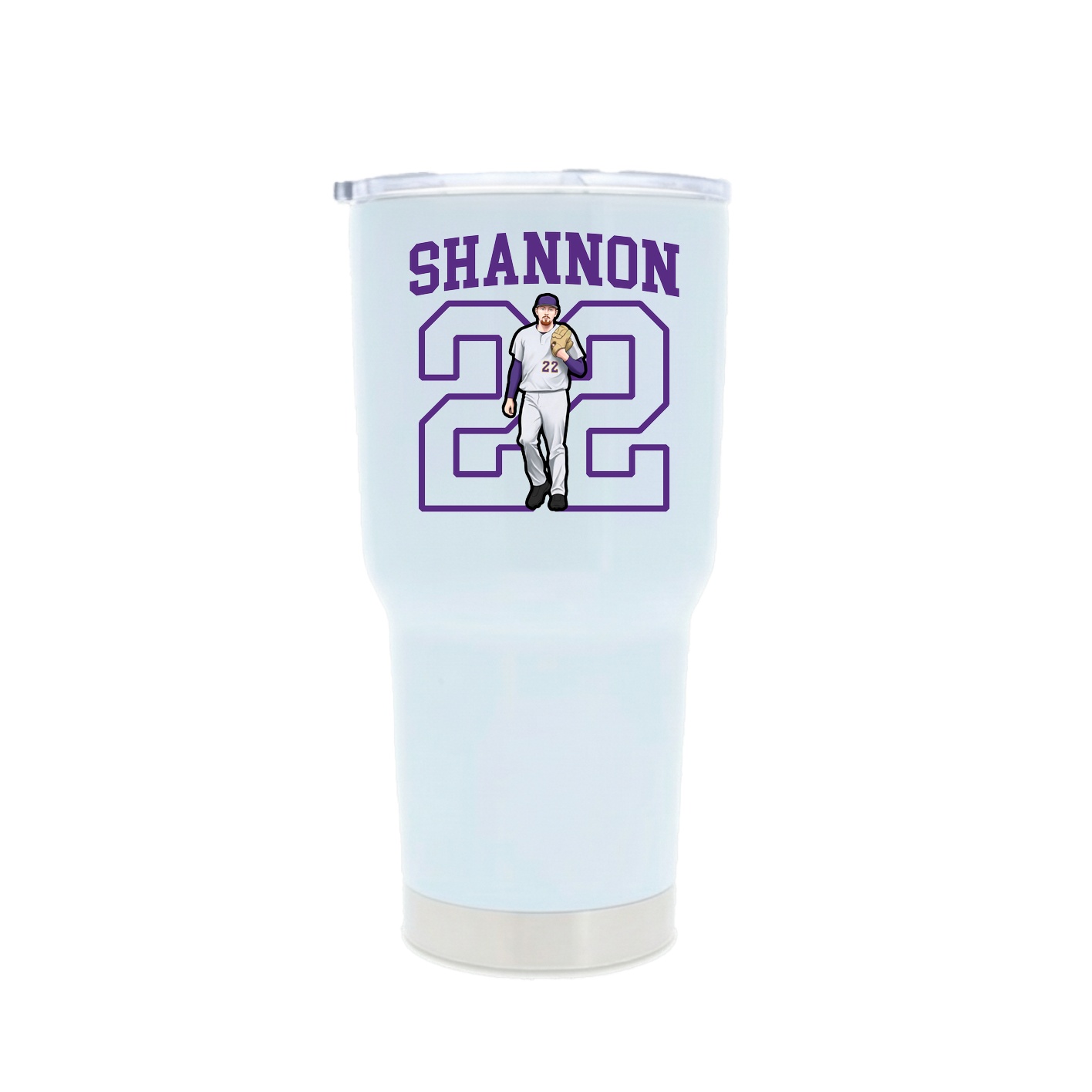 30oz Stainless Steel Tumbler — Shirsey in White