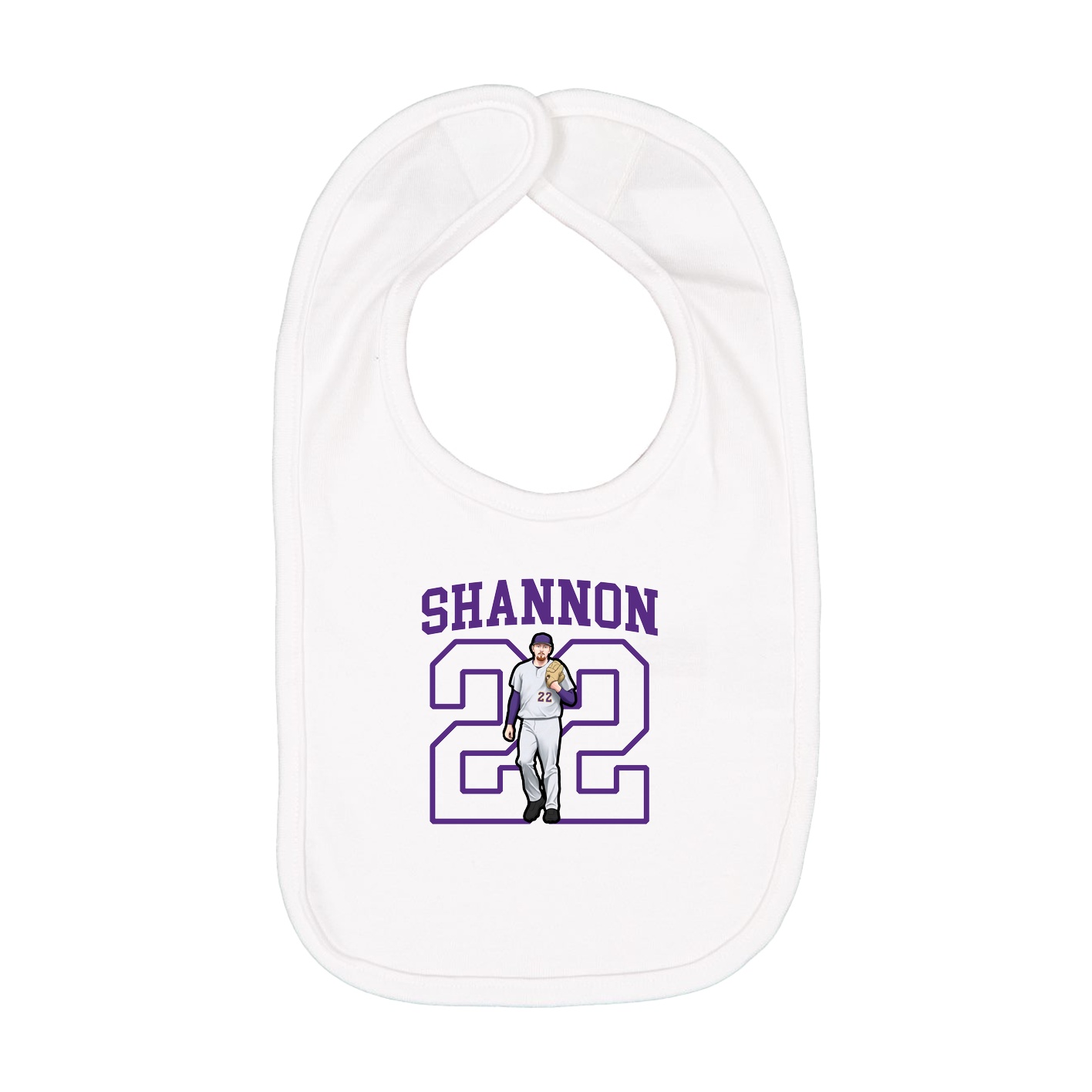 Infant Bib — Shirsey in White