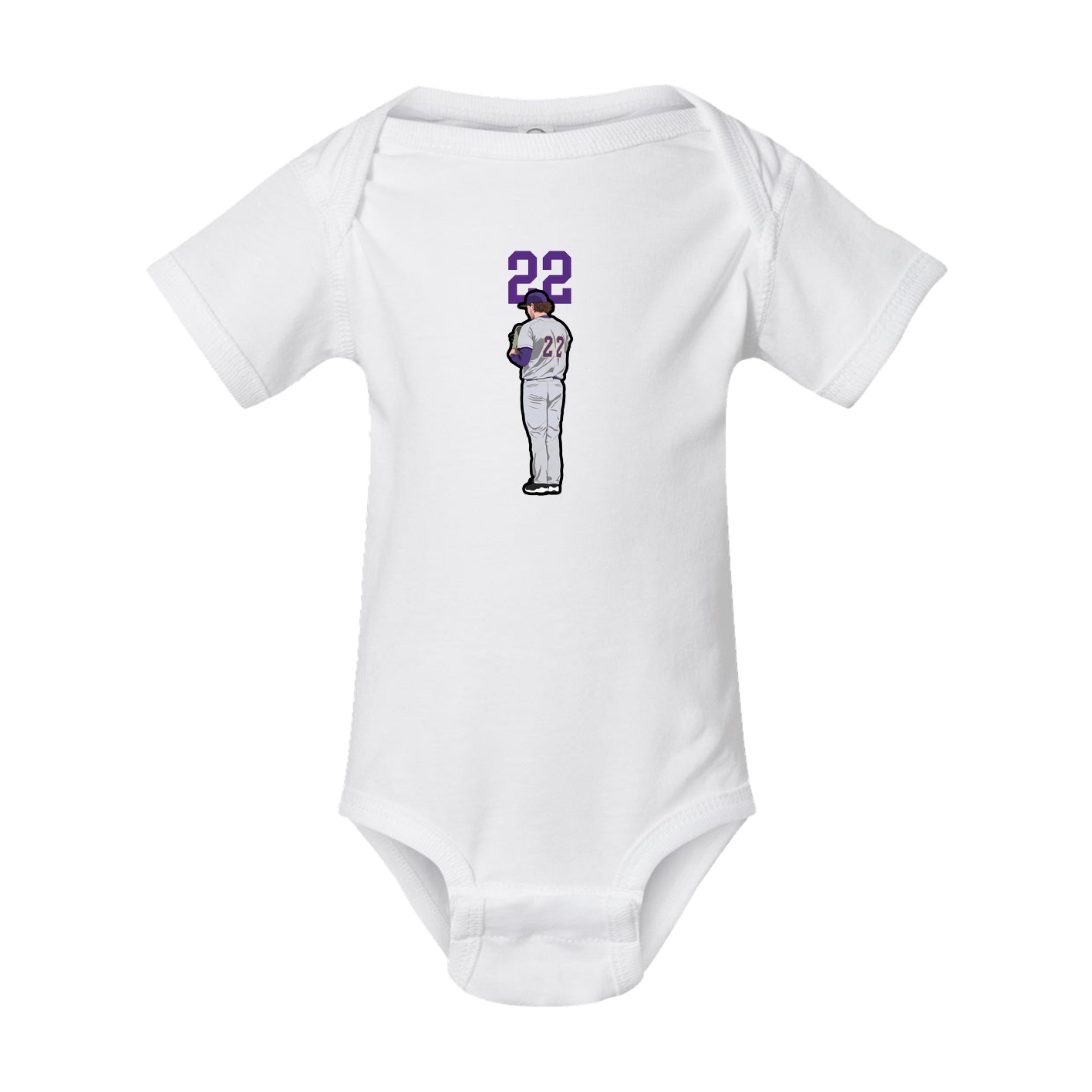 Baby Onesie — Number Top in White