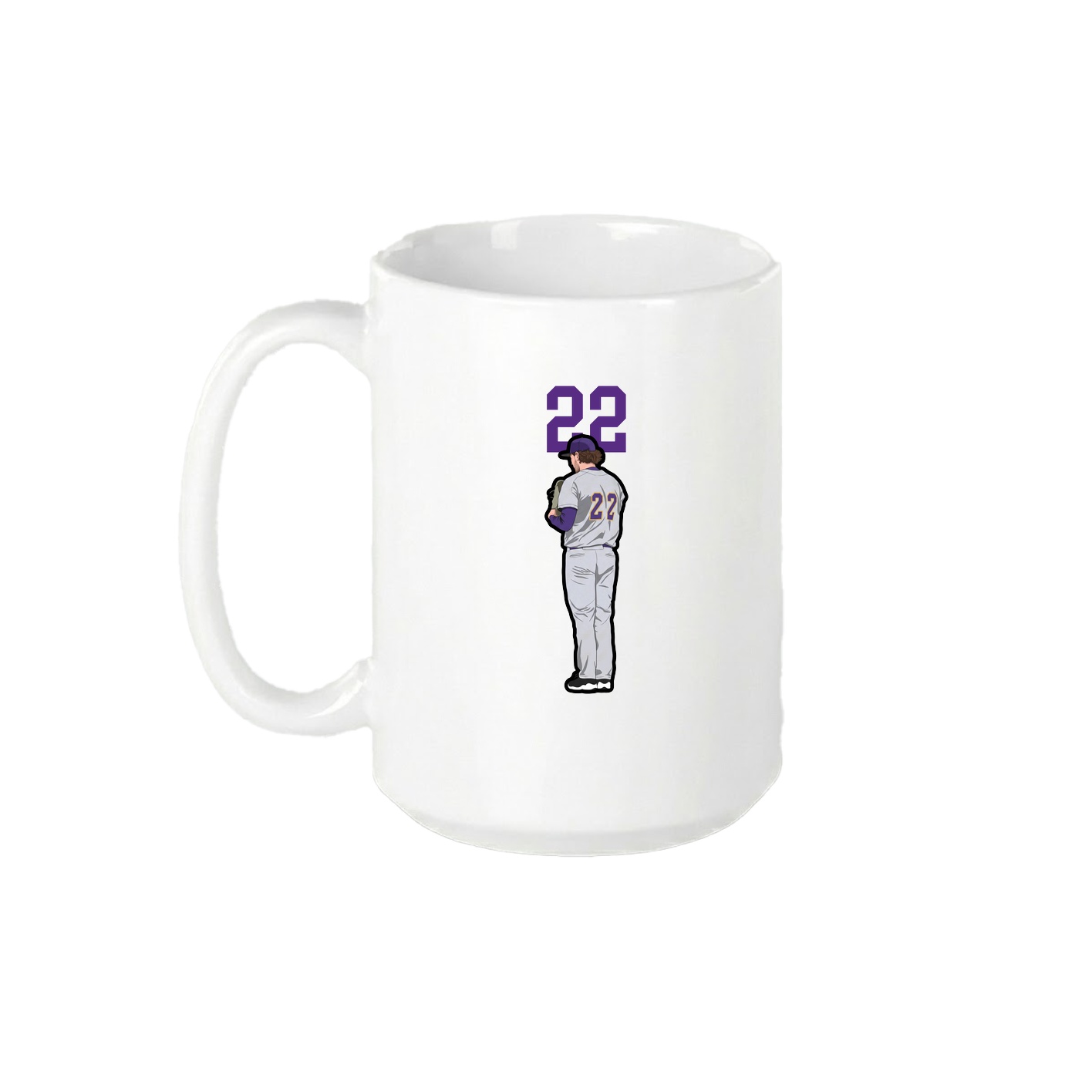 15oz Coffee Mug — Number Top in White