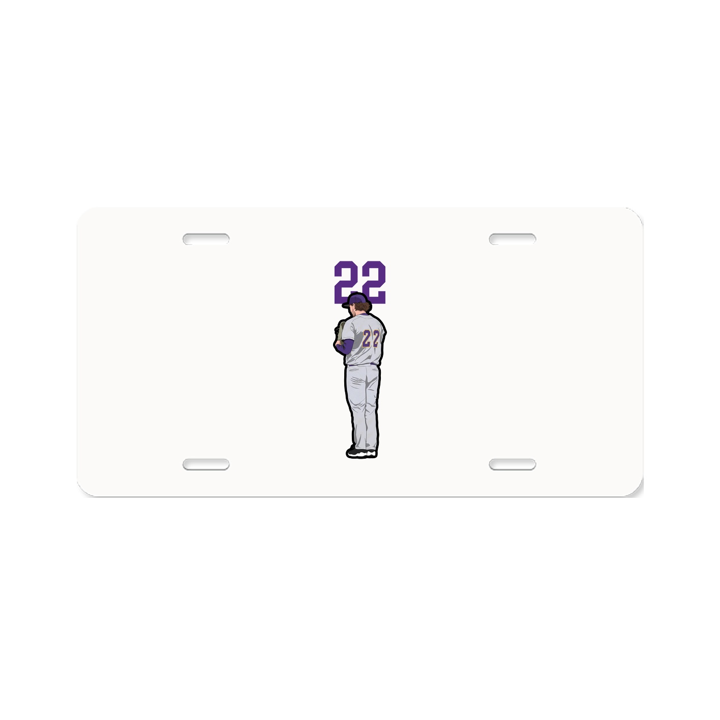 License Plate — Number Top in Classic