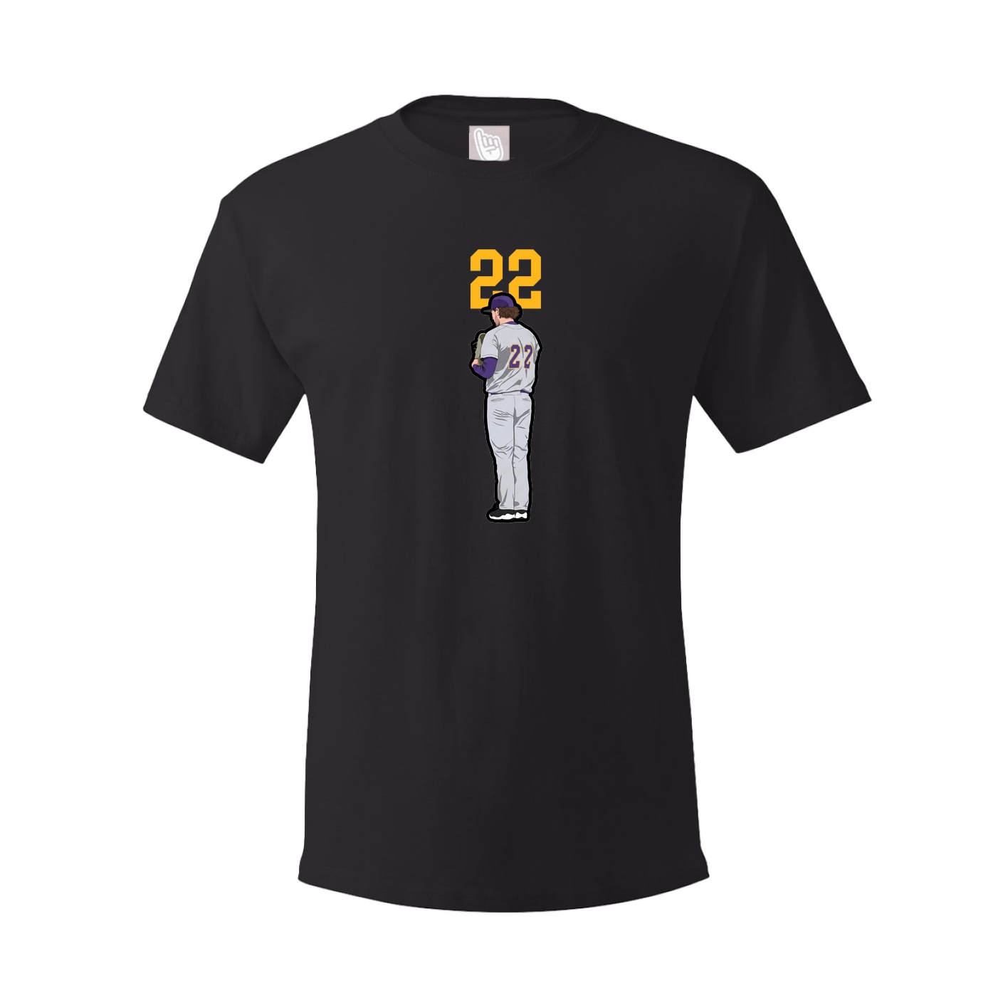 Youth Tee — Number Top in Black