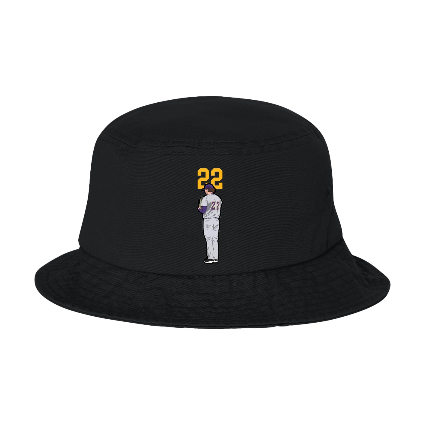 Bucket Cap — Number Top in Black