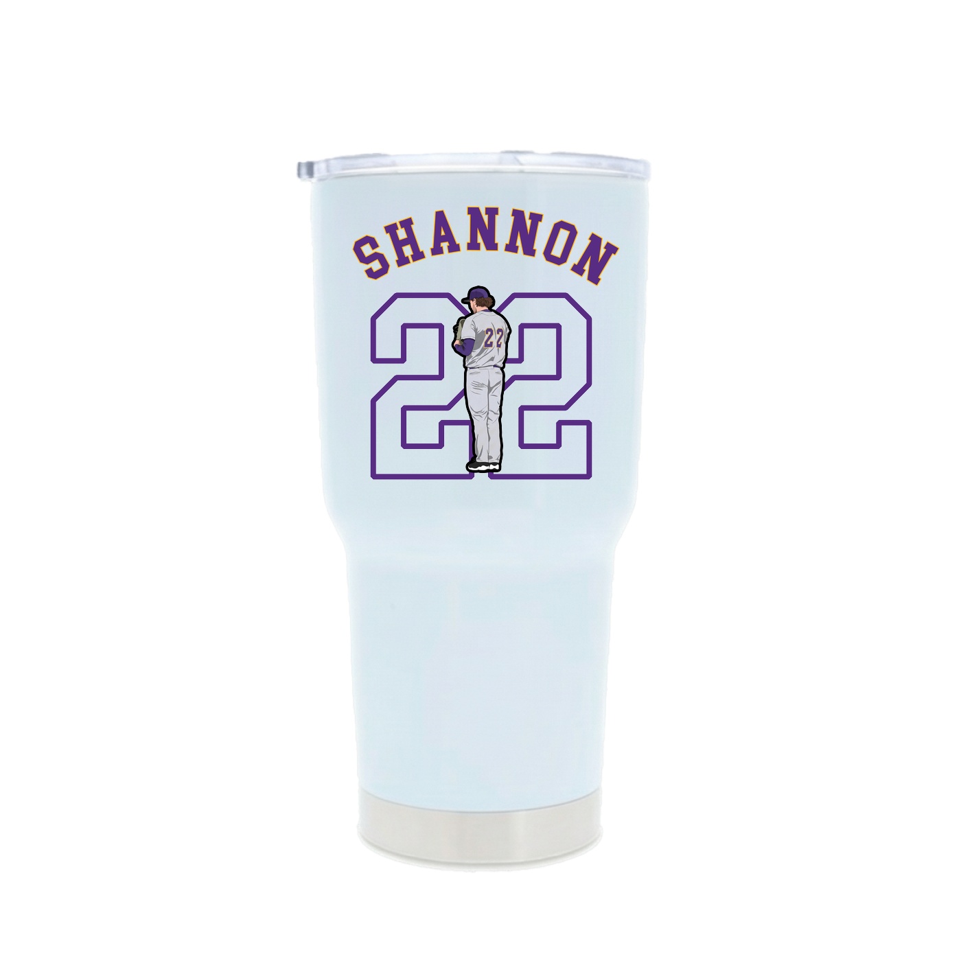 30oz Stainless Steel Tumbler — Shirsey Arch in White