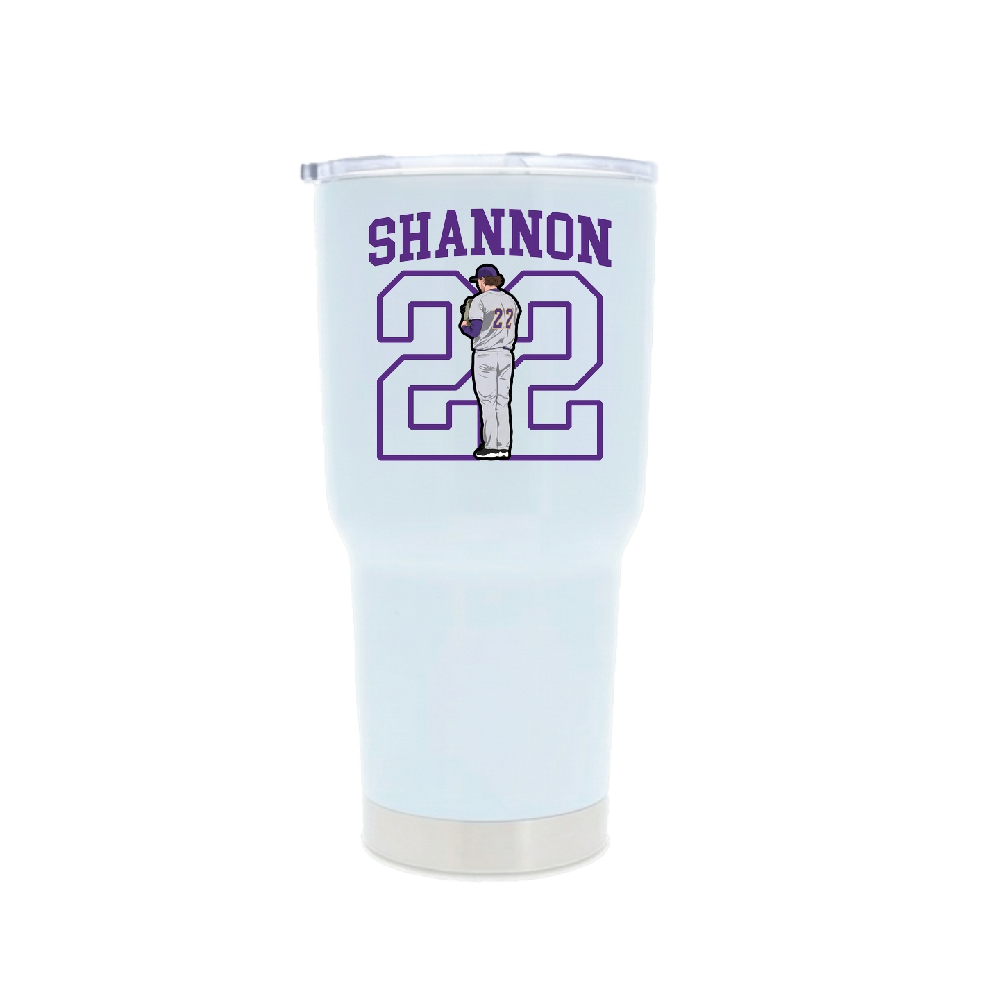 30oz Stainless Steel Tumbler — Shirsey in White
