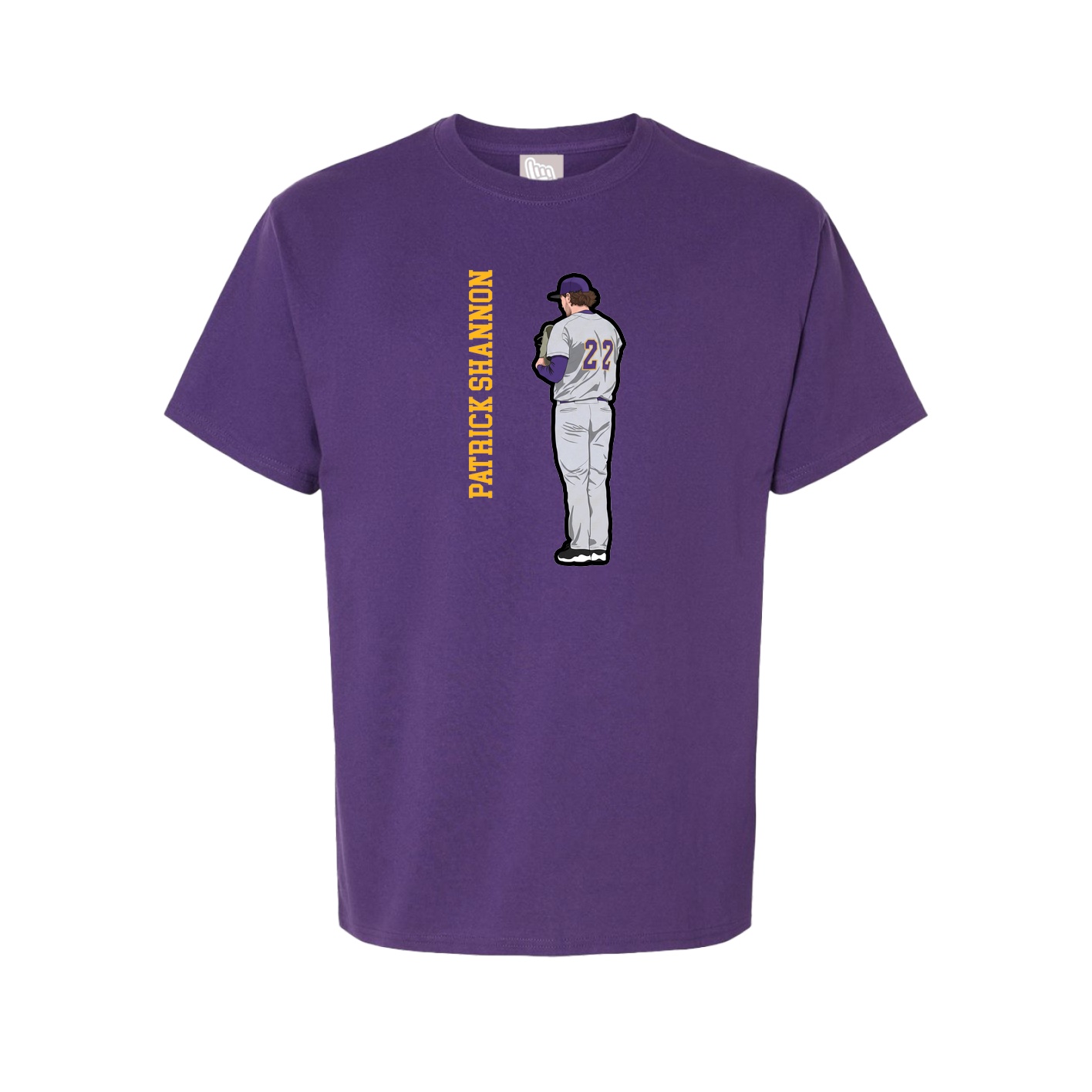 Youth Tee — Name Vertical in Purple