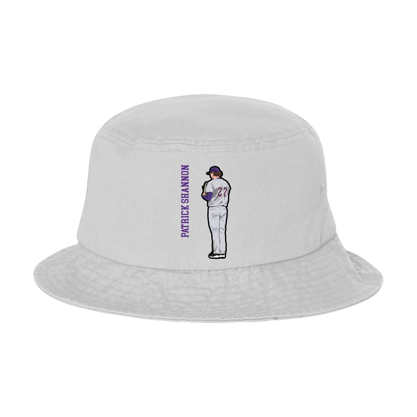 Bucket Cap — Name Vertical in White