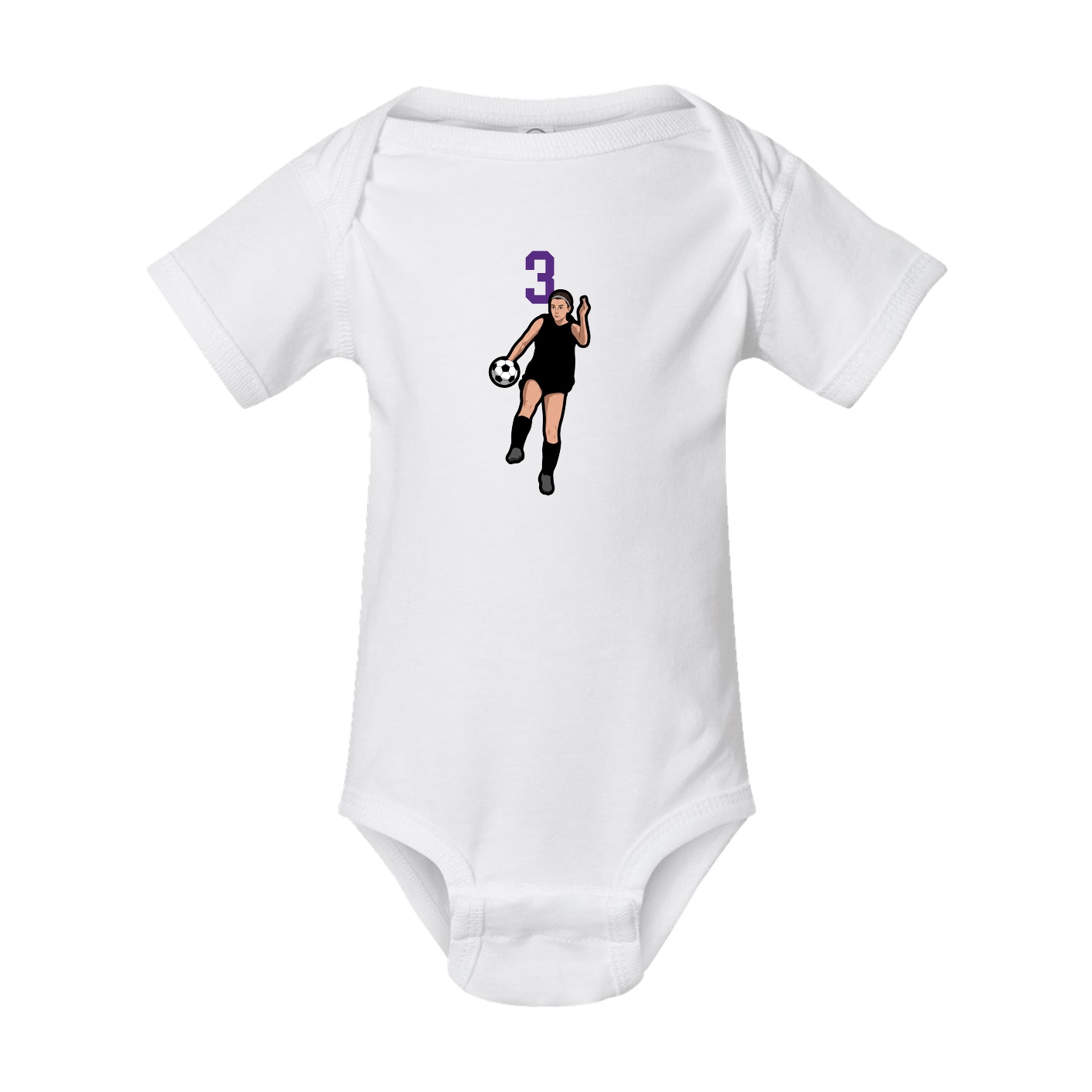 Baby Onesie — Number Top in White