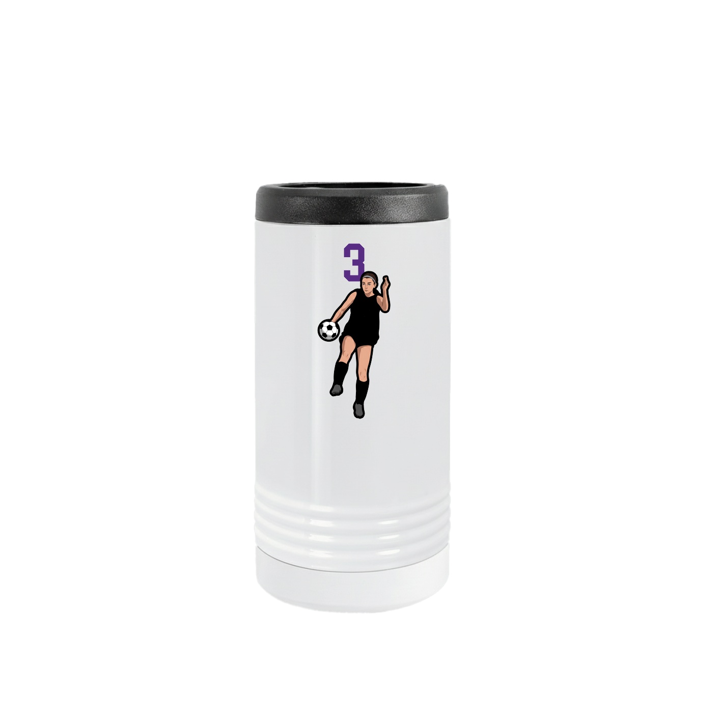 Slim Beverage Holder — Number Top in White