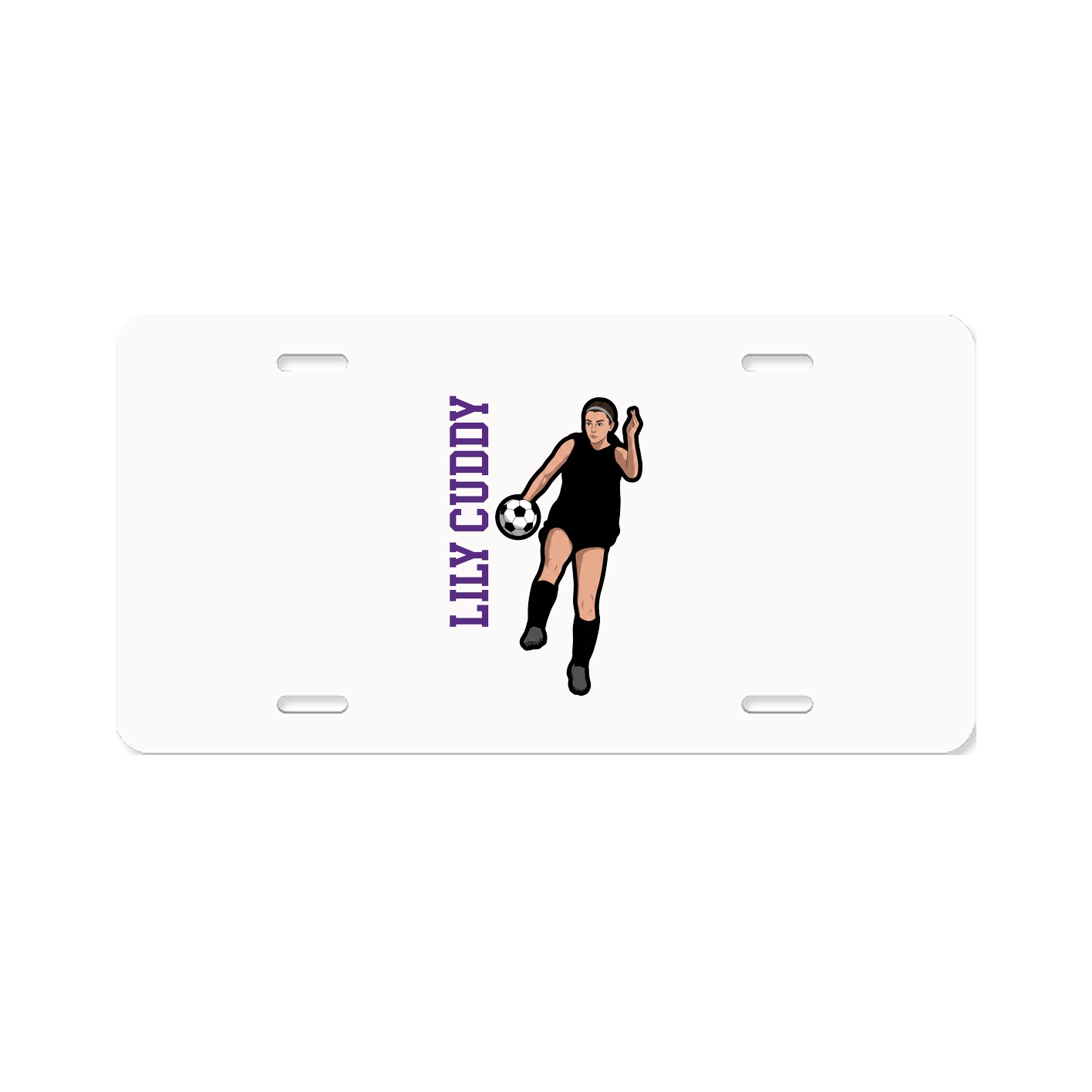 License Plate — Name Vertical in Classic