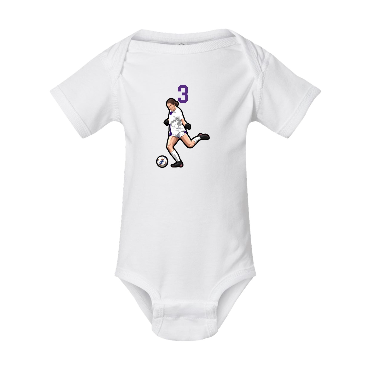 Baby Onesie — Number Top in White