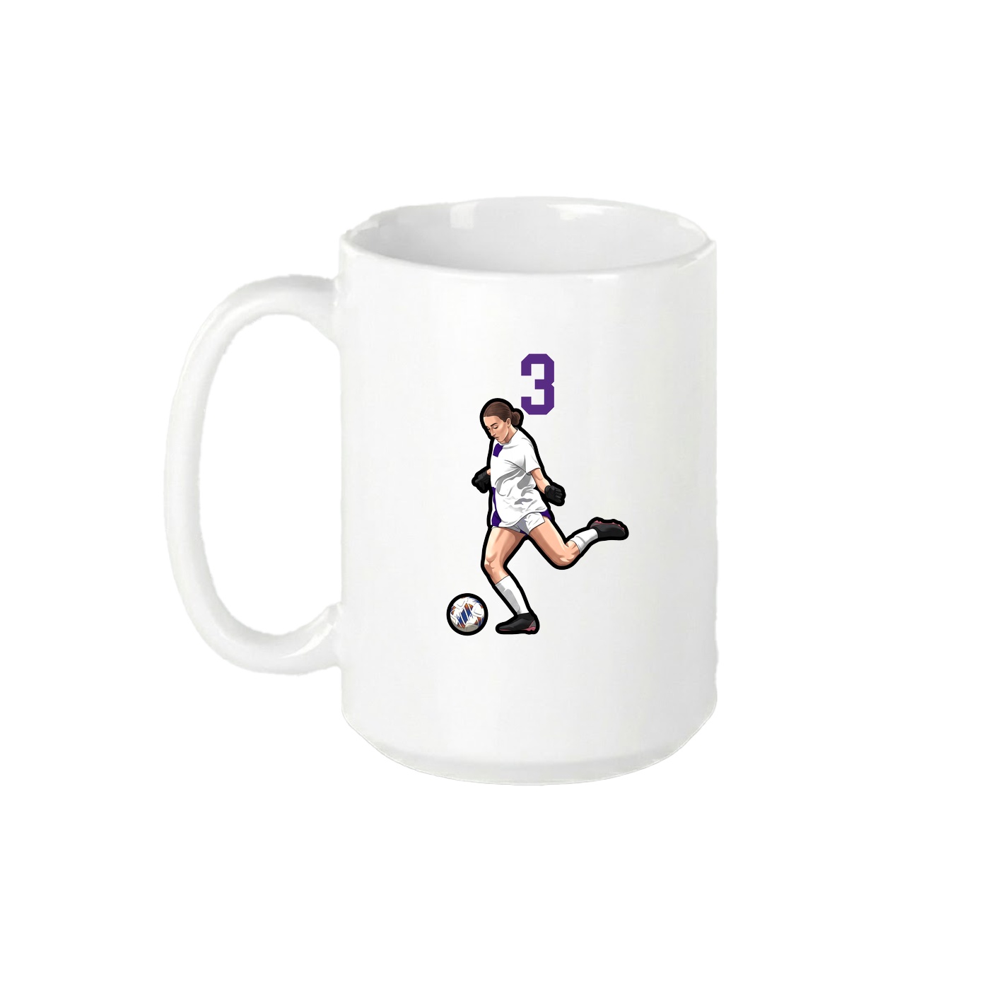 15oz Coffee Mug — Number Top in White