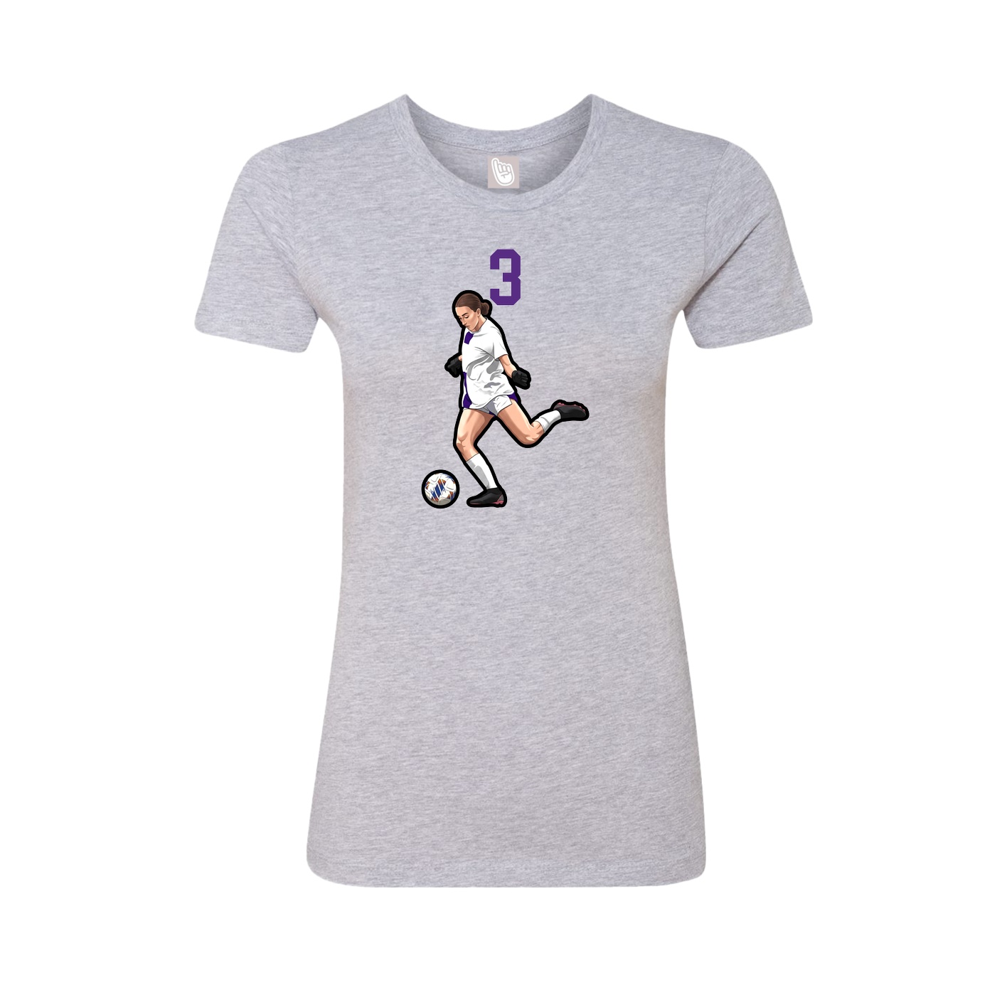 Womens Tee — Number Top in Grey